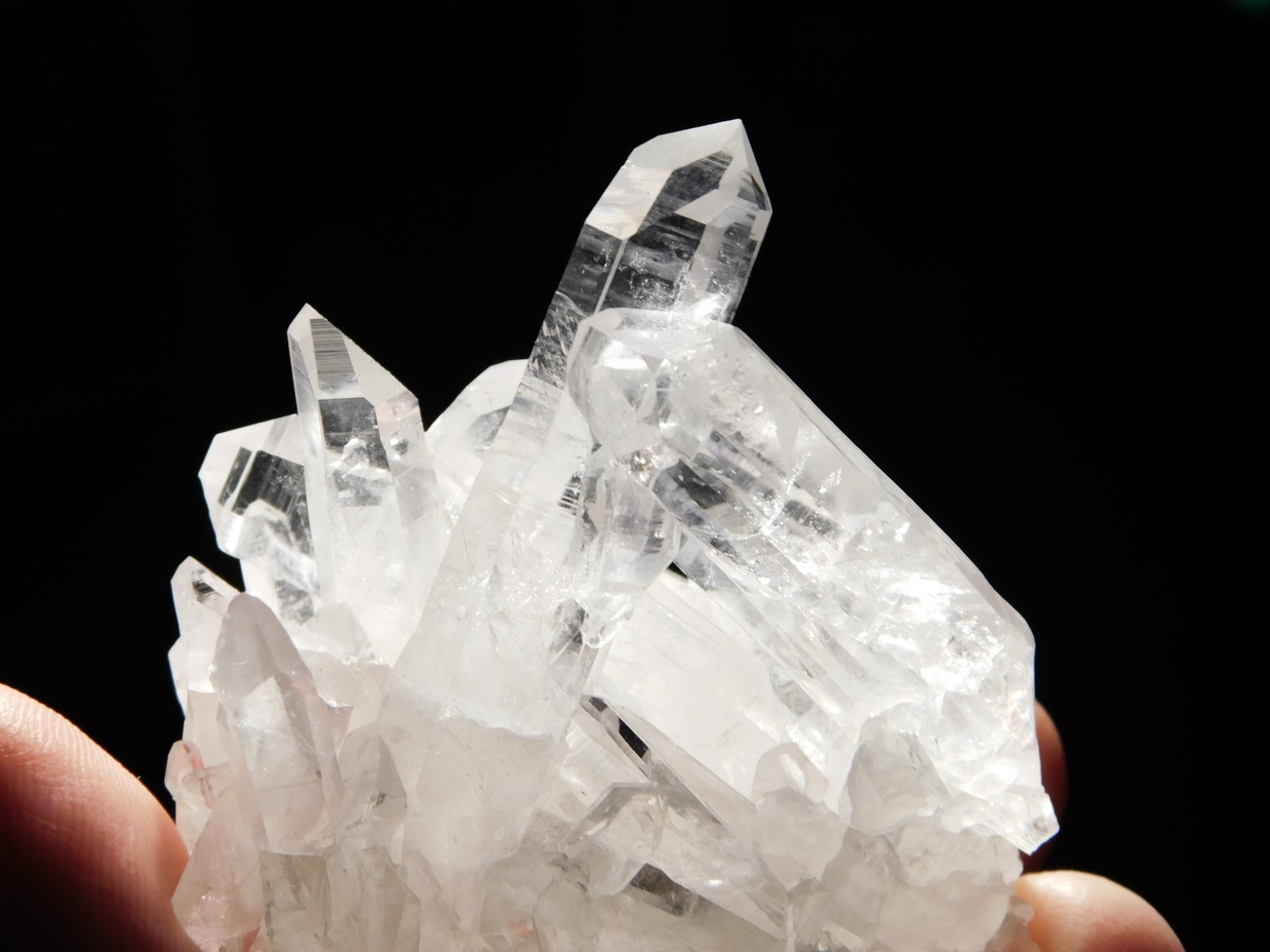 TRANSLUCENT Quartz Crystal Cluster From Collier Creek ARKANSAS 107gr