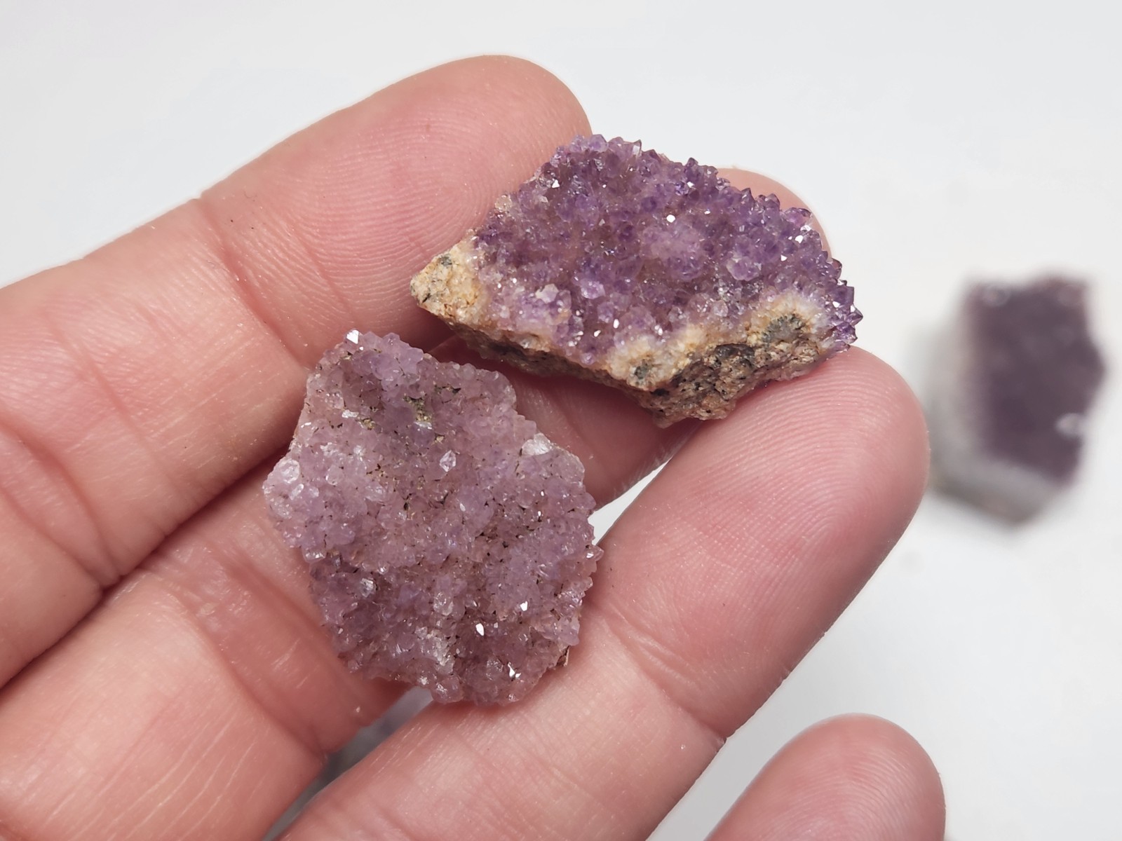Turkish Amethyst ALACAM mine Turkey Druzy Crystal Cluster Lot 56g Total WT F