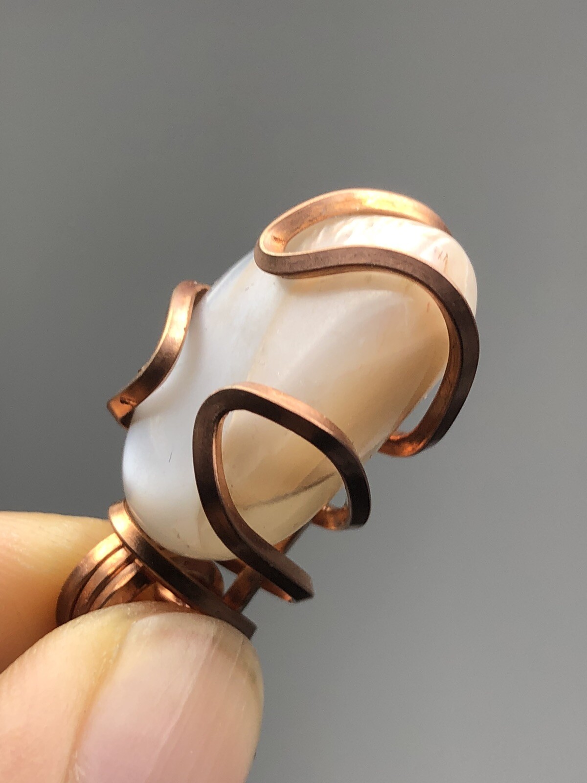 Natural Moonstone Polished Copper Pendant ONLY Quality Reiki P3