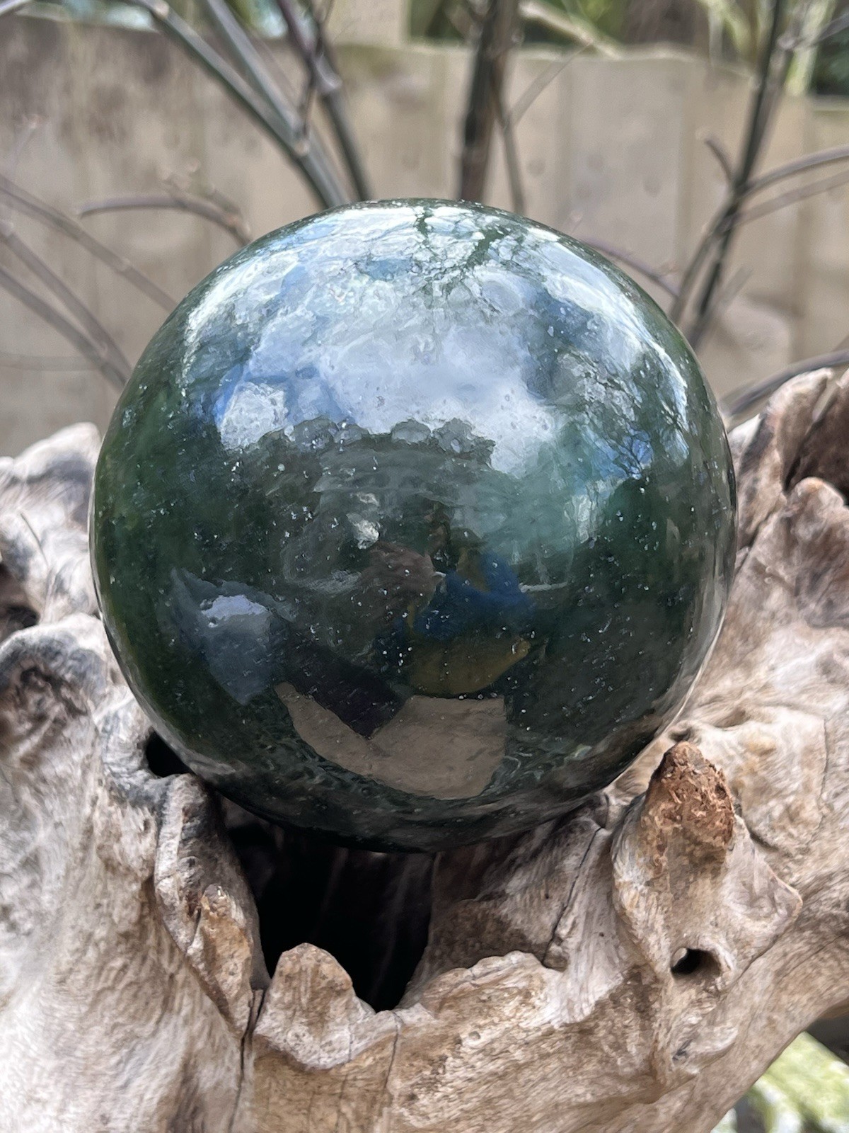 Jade Nephrite Himalayan Large Ball 2391g 112mm 9