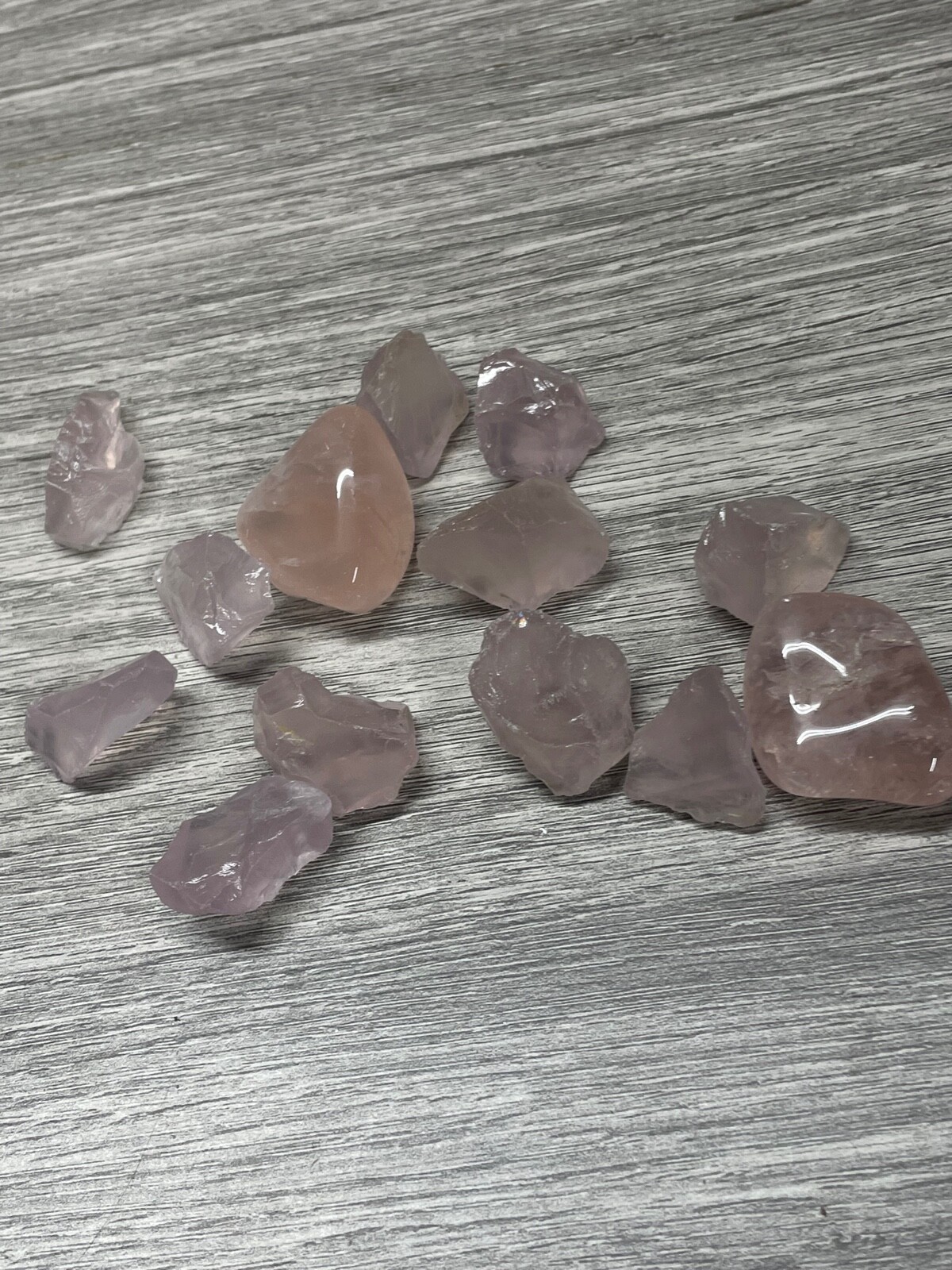 Rose Quartz Rough rocks 1-2″ in size each 6.6 ounces worth everything