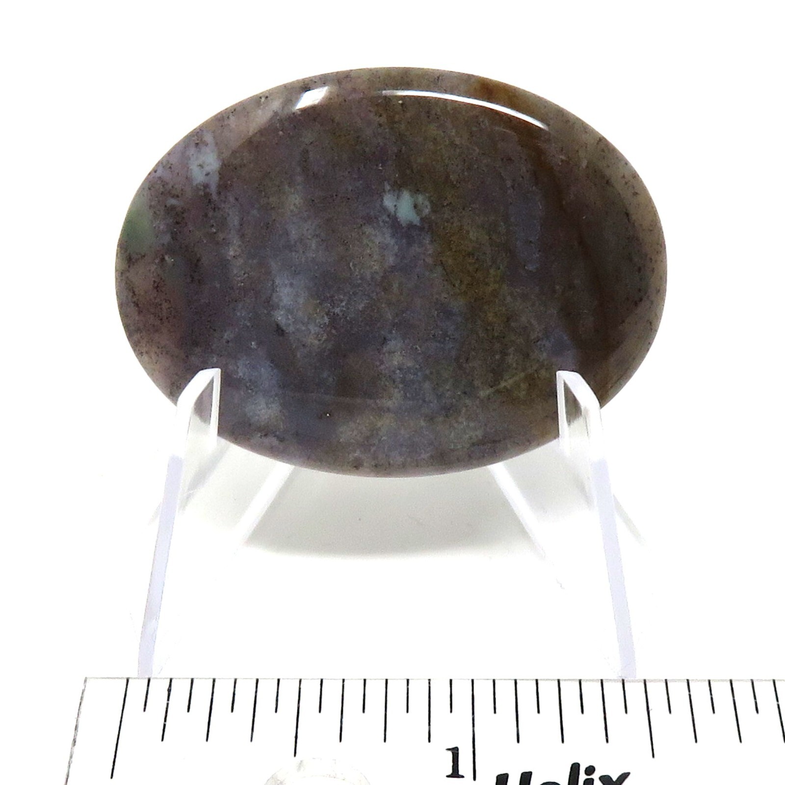 Indian Agate Worry Stone #136- 40mmX30mm or 1.5″x 1″ – 6mm Thick – Pocket Stone