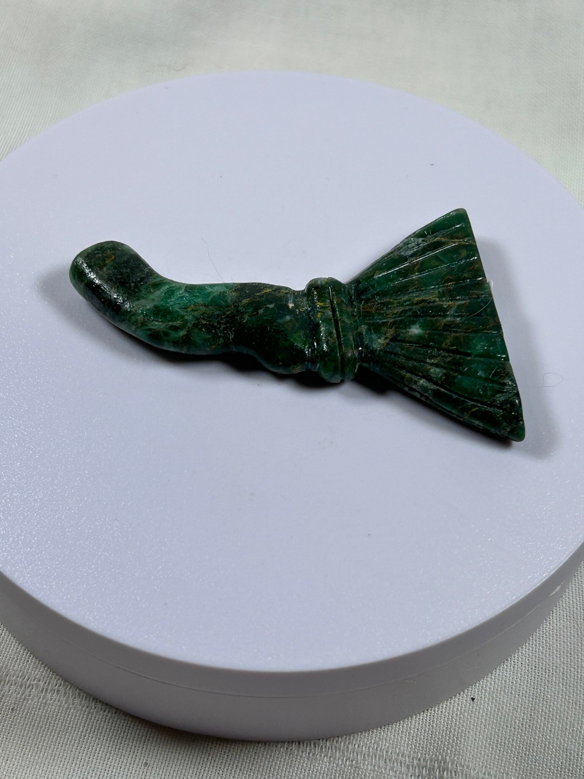 (#1200) – Green Jasper Broom – New
