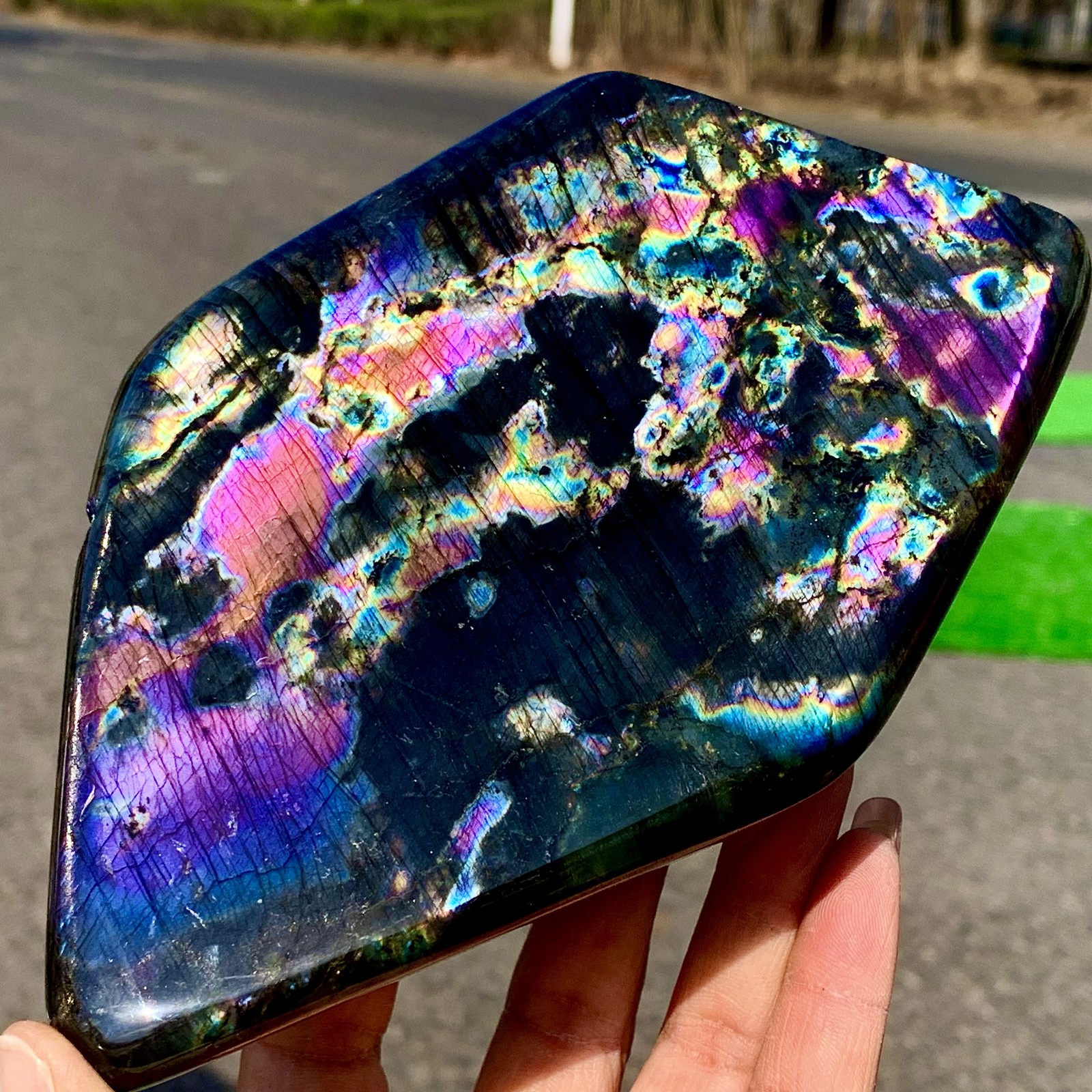 2.81LB Natural Gorgeous Labradorite QuartzCrystal Stone Specimen Healing