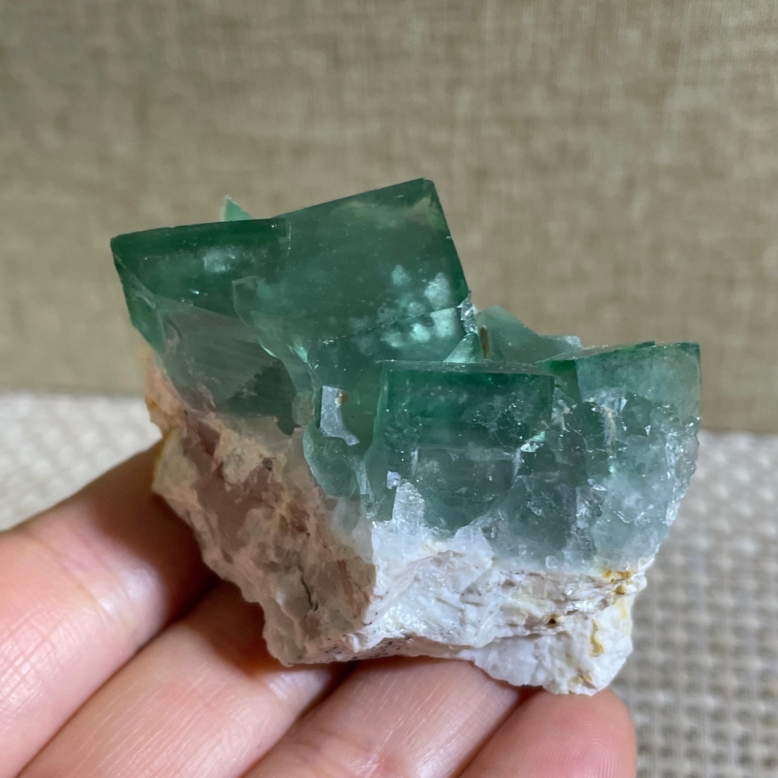 78g NATURAL Green FLUORITE Quartz Crystal Cluster Mineral Specimen
