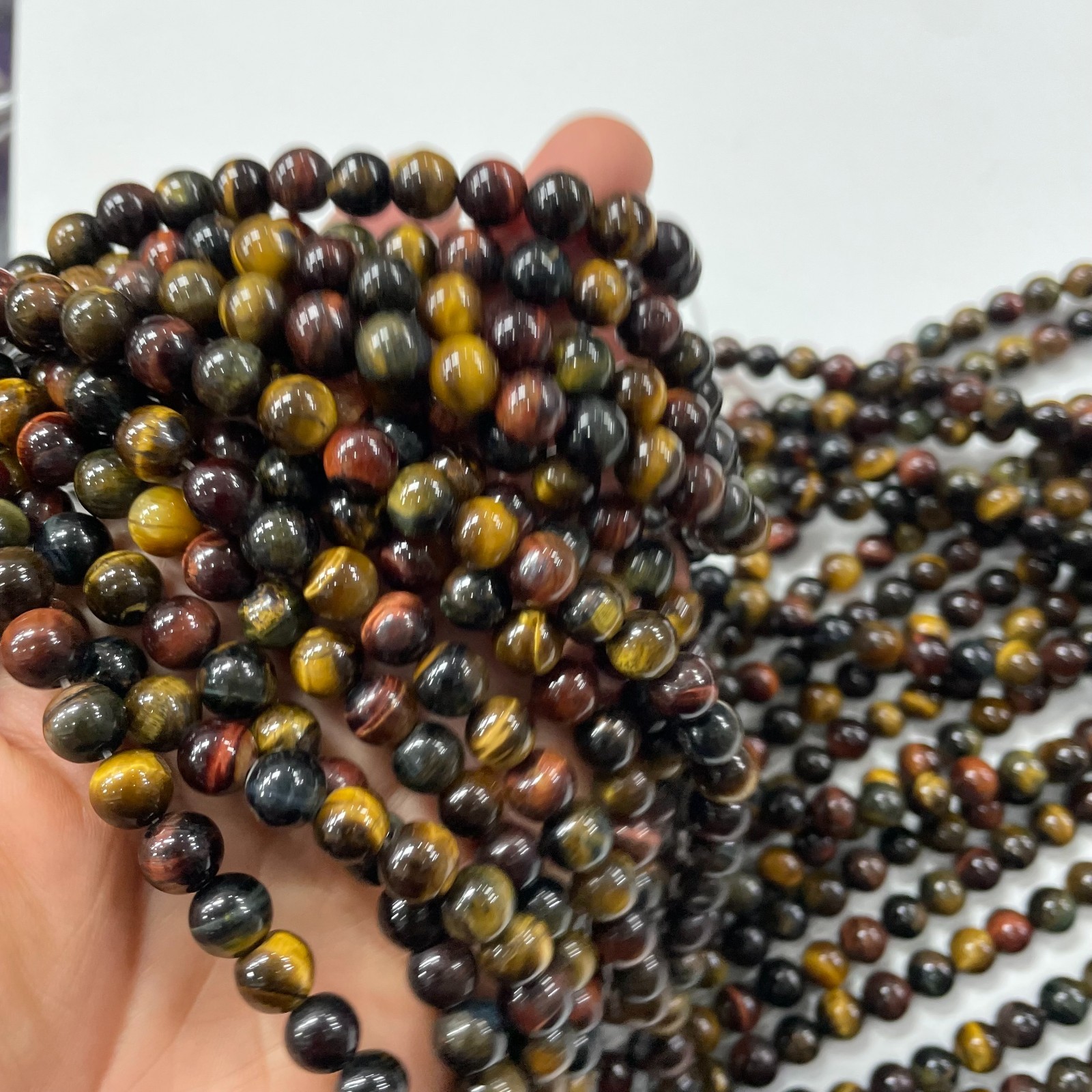 8mm agate round bead crystal string, 1 strand b16