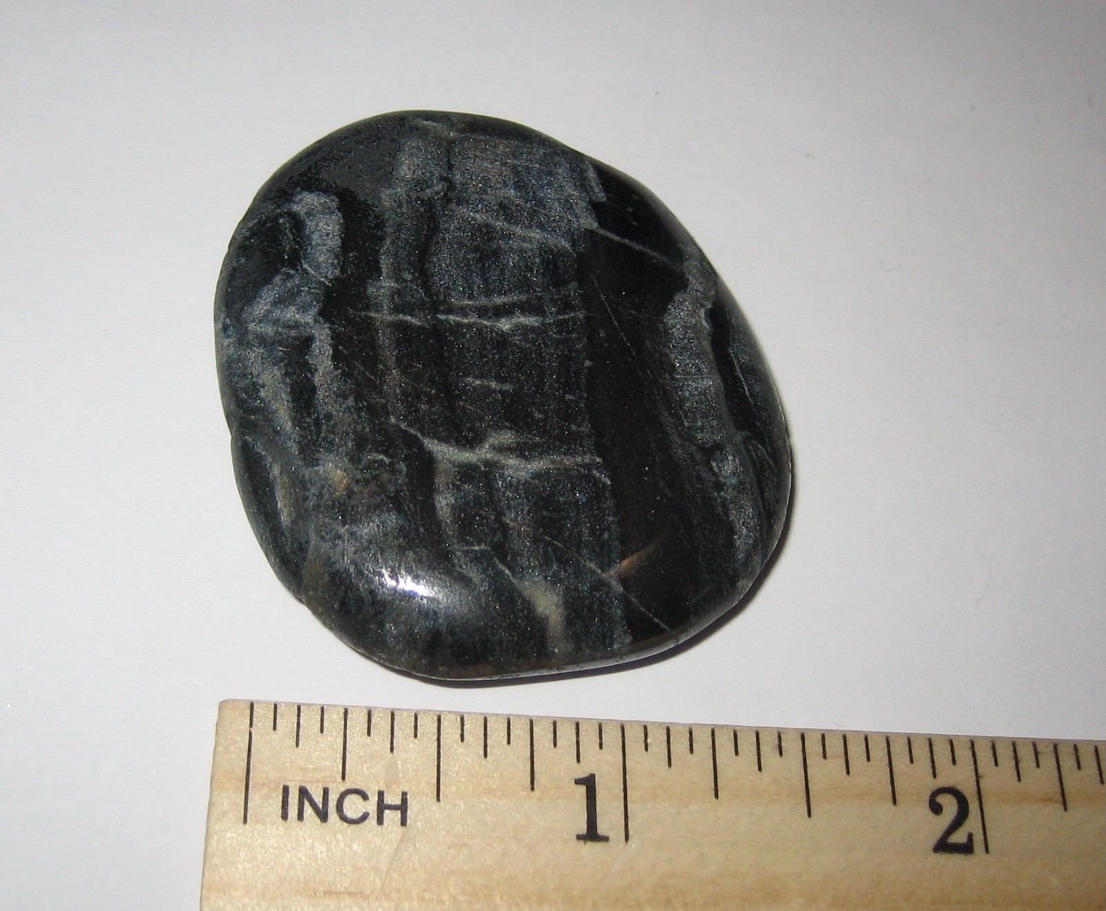 RARE! 1.7″ x 1.5″ POLISHED FLAT NATURAL ‘ISUA STONE’ PALM STONE MINERAL ~ 36g *4