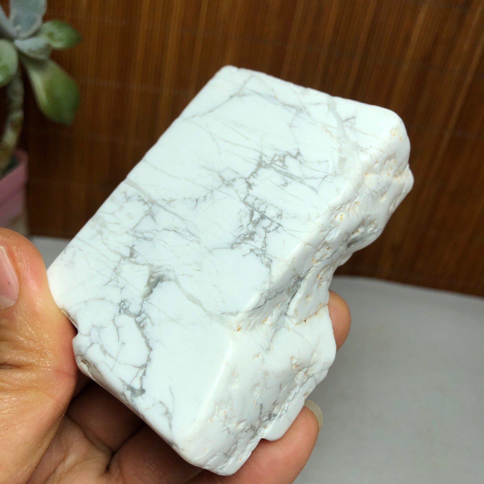 73-51mm Natural White Turquoise block polish/rough Crystal specimens 251g A2253