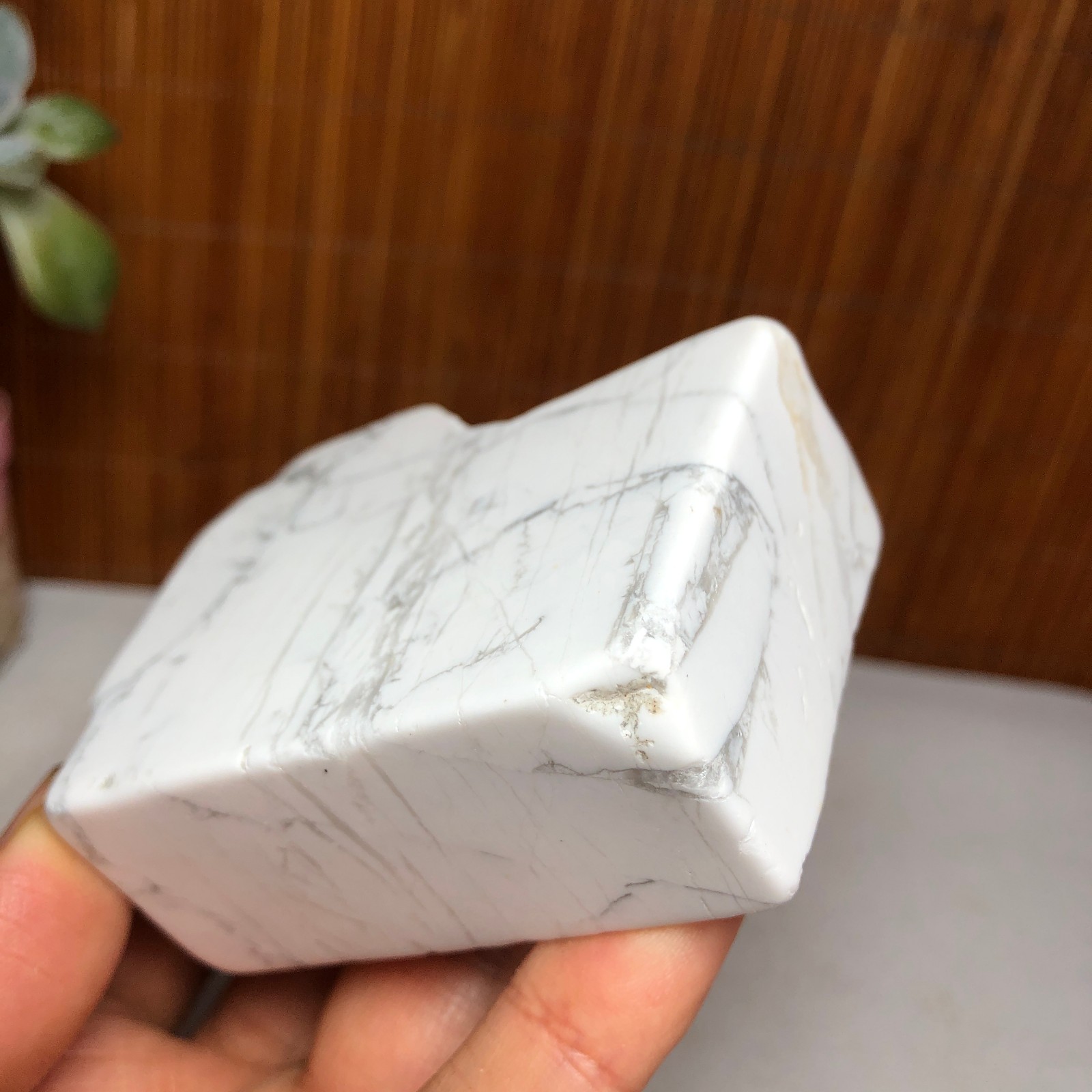 73-51mm Natural White Turquoise block polish/rough Crystal specimens 251g A2253