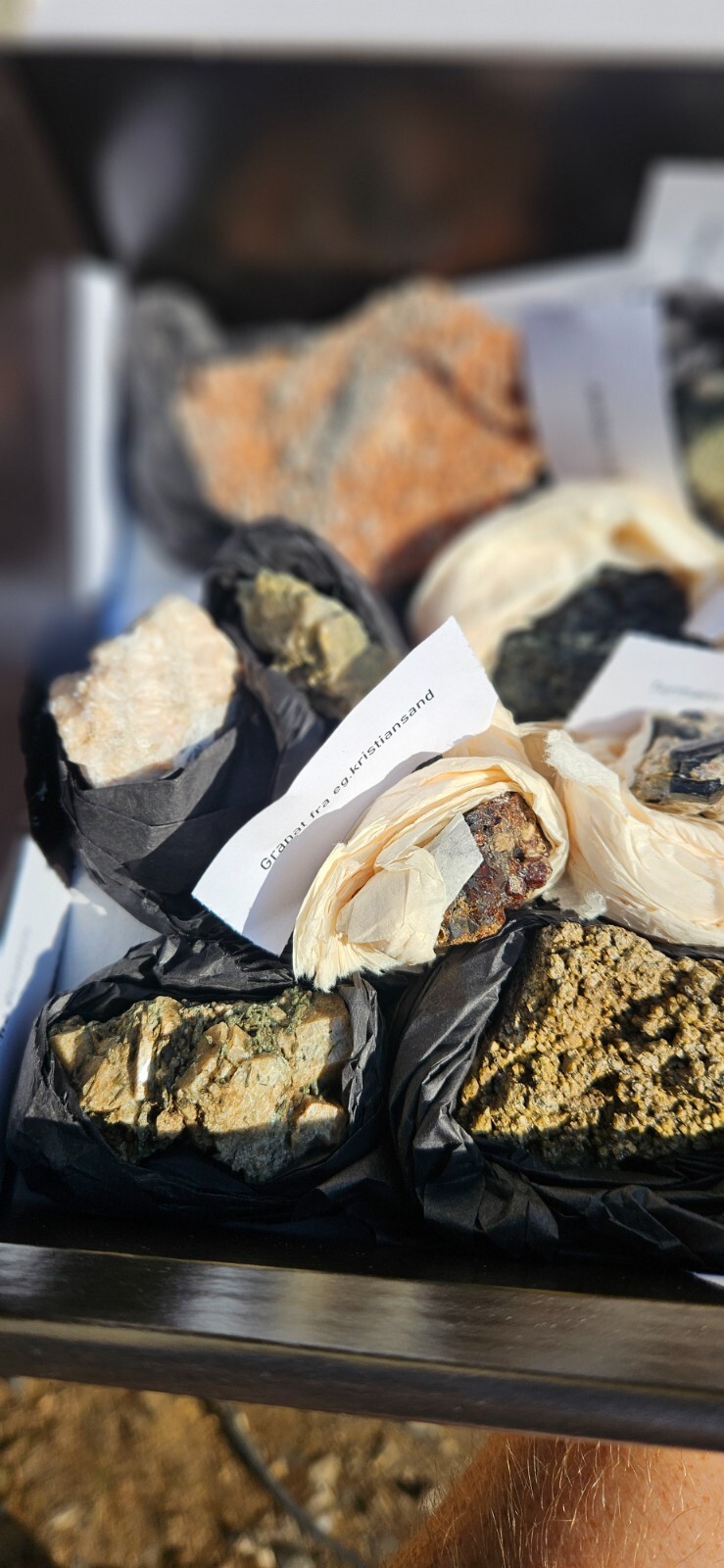 Mineral sett from different places in Norway