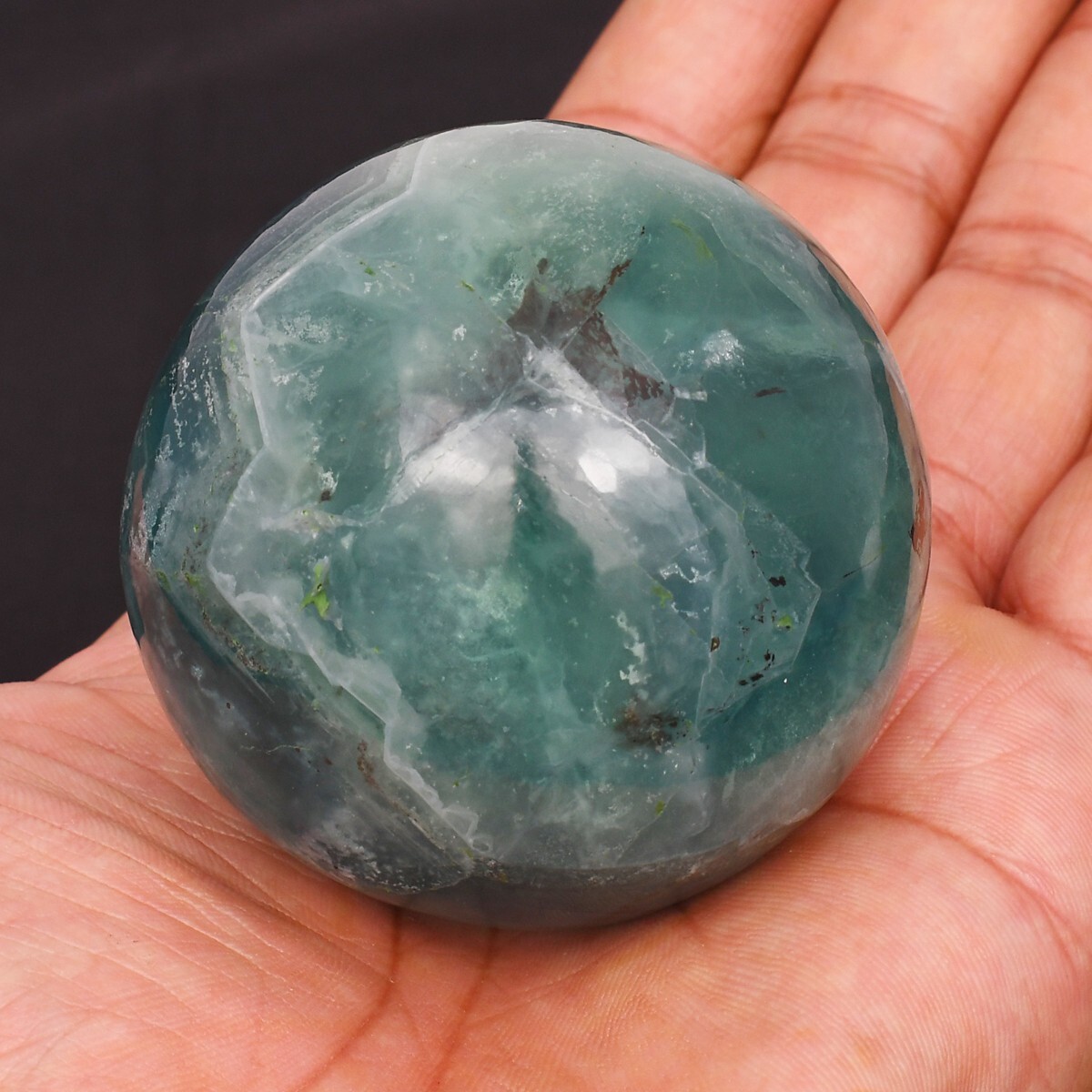 50mm+ Natural Apatite ball by hand .Crystal Healing crystal ball Crystal Deco.
