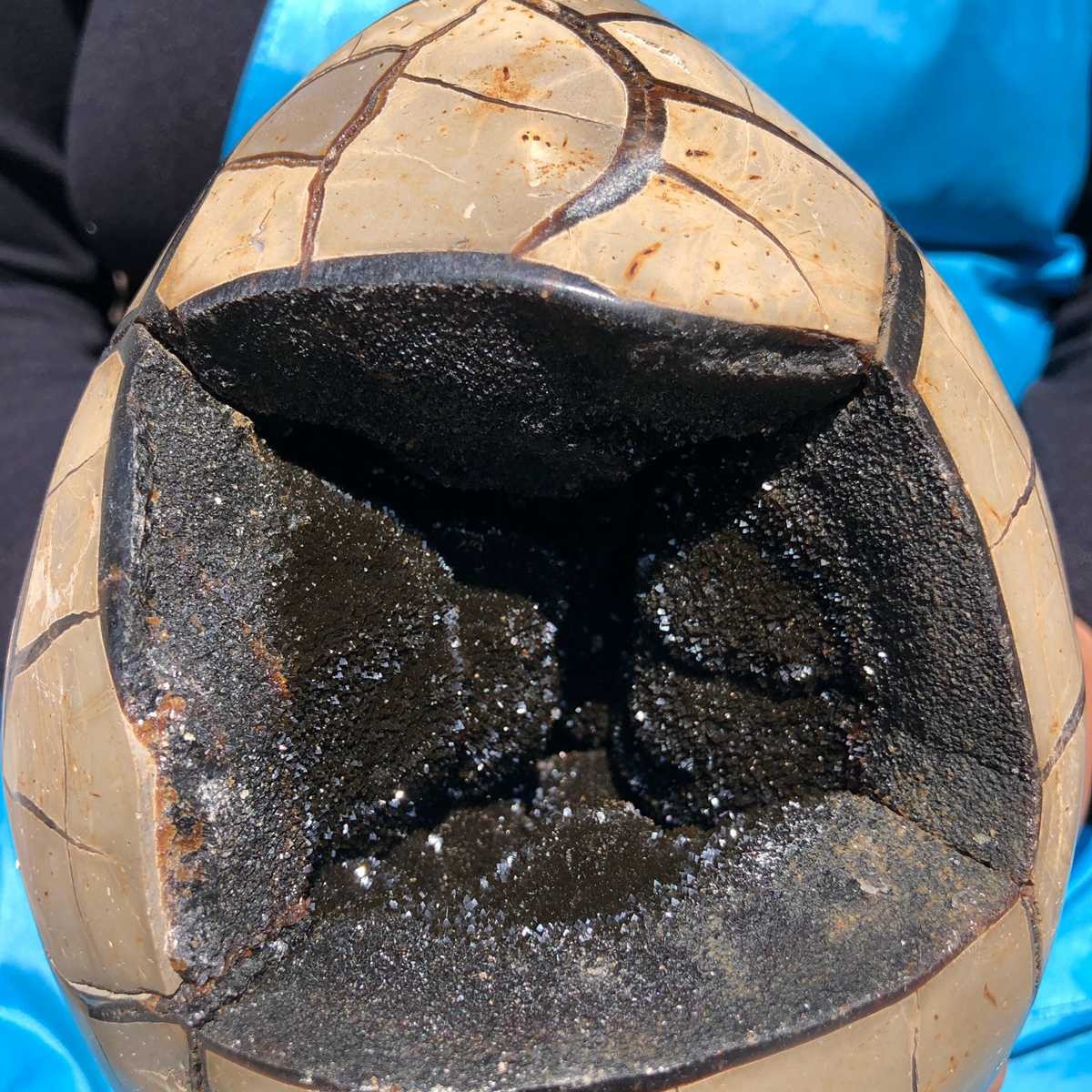 3500G Natural Turtle Back Stone Dragon Crystal Cave Crack Gem Healing 4344