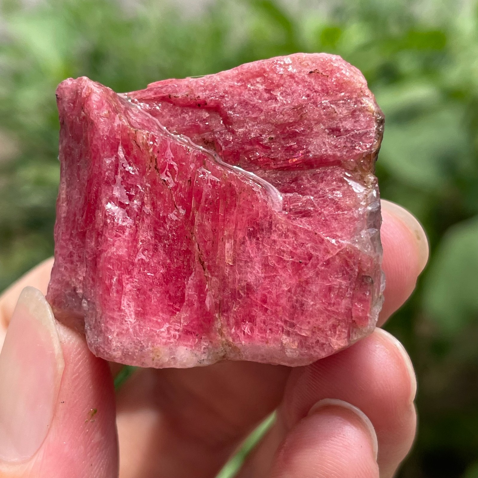 76g Small Raw Ore Red Black Rhodonite Quartz Gemstone Mineral Specimen