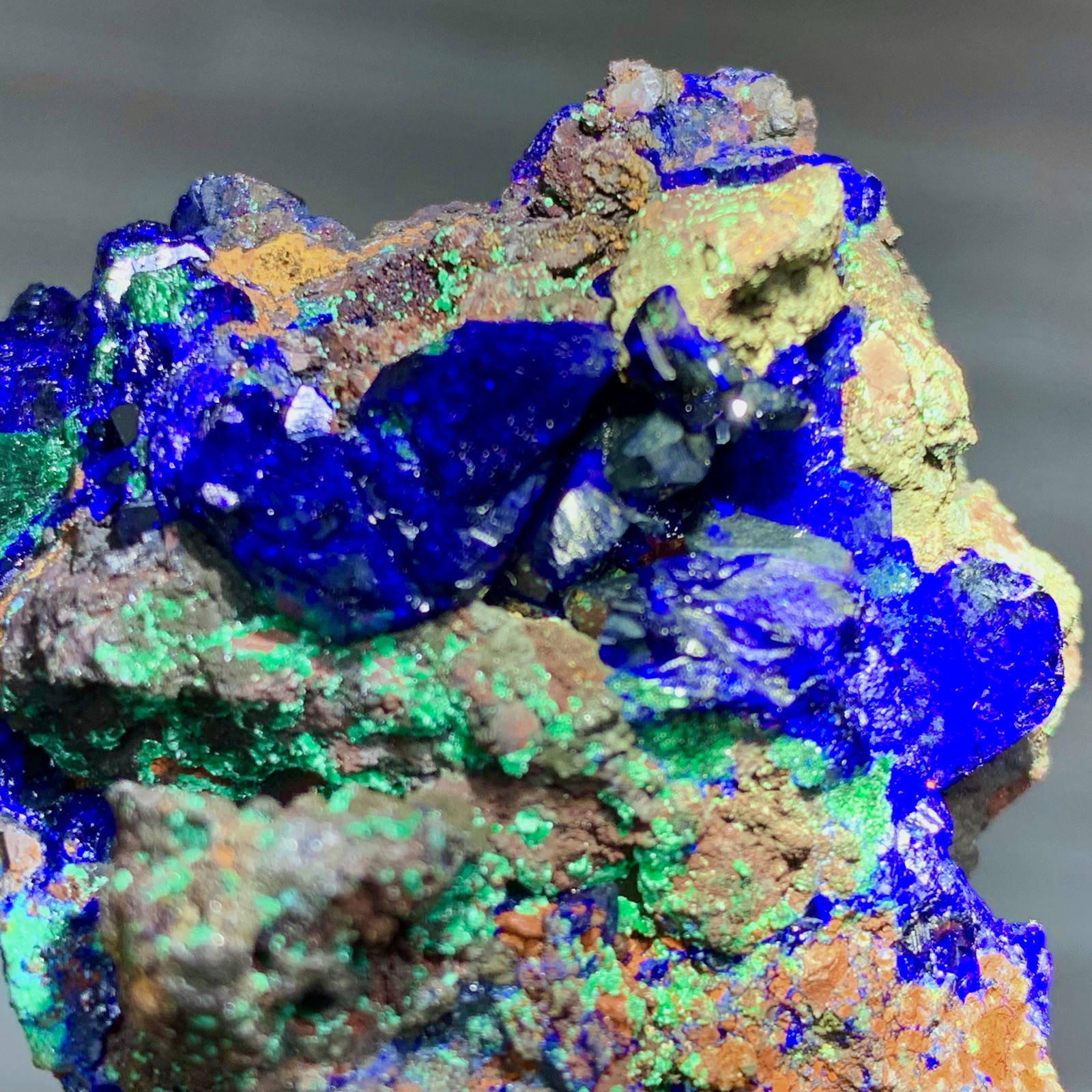 133G BEST NATURAL Azurite/Malachite crystal minerals specimens-/