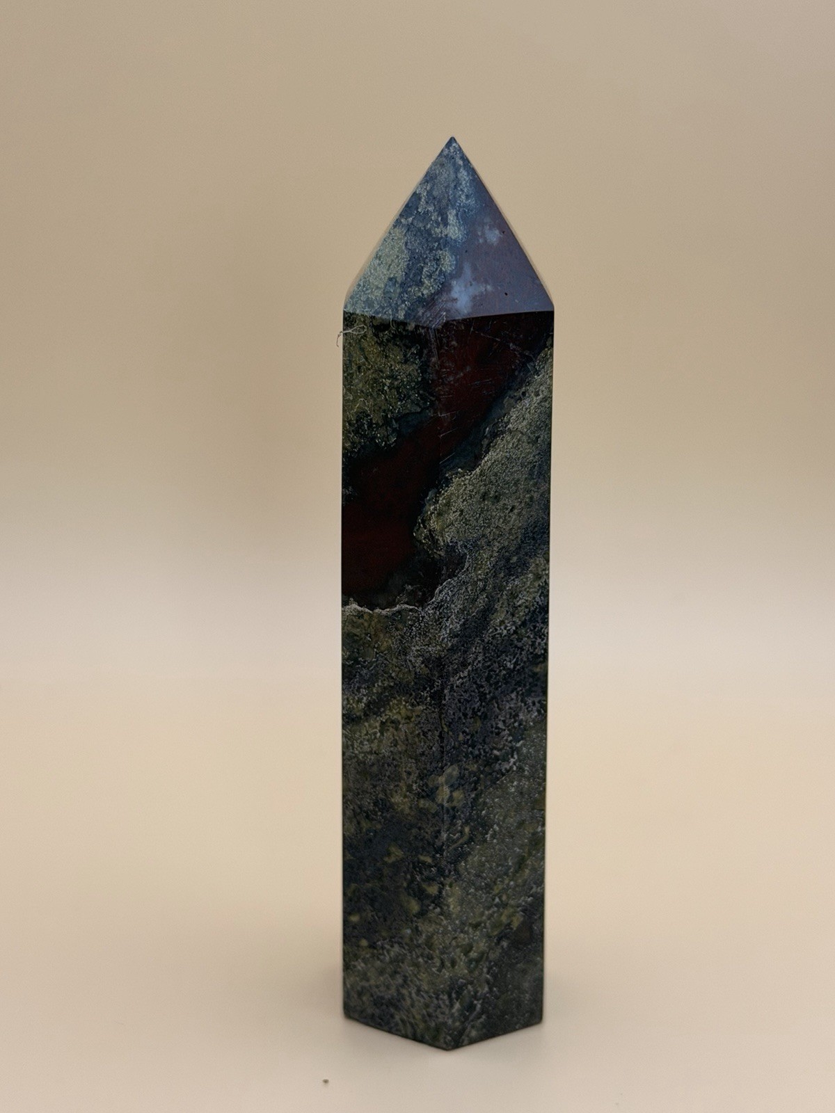 Dragon Blood Jasper Natural Gemstone Crystal Tower Point Reiki Healing