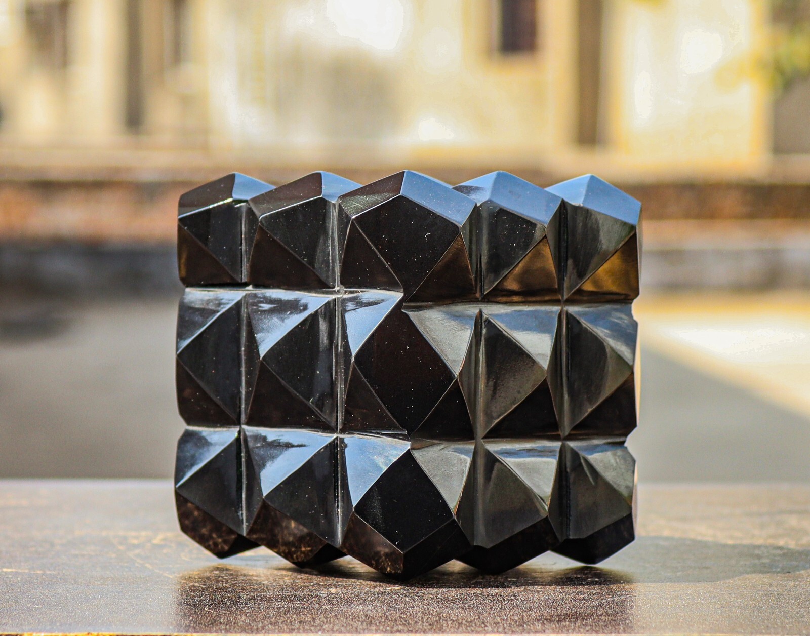 100MM Black Tourmaline Crystal Healing Chakra Stone Metaphysical Pointed Cube