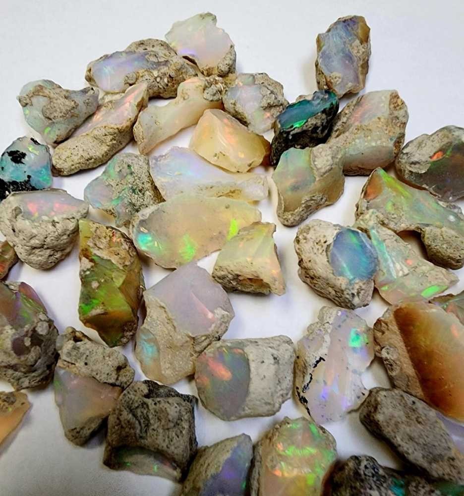 Cut Grade Opal Rough Lot AAA Grade 10 Pieces Large Size Ethiopian Welo Opal Raw