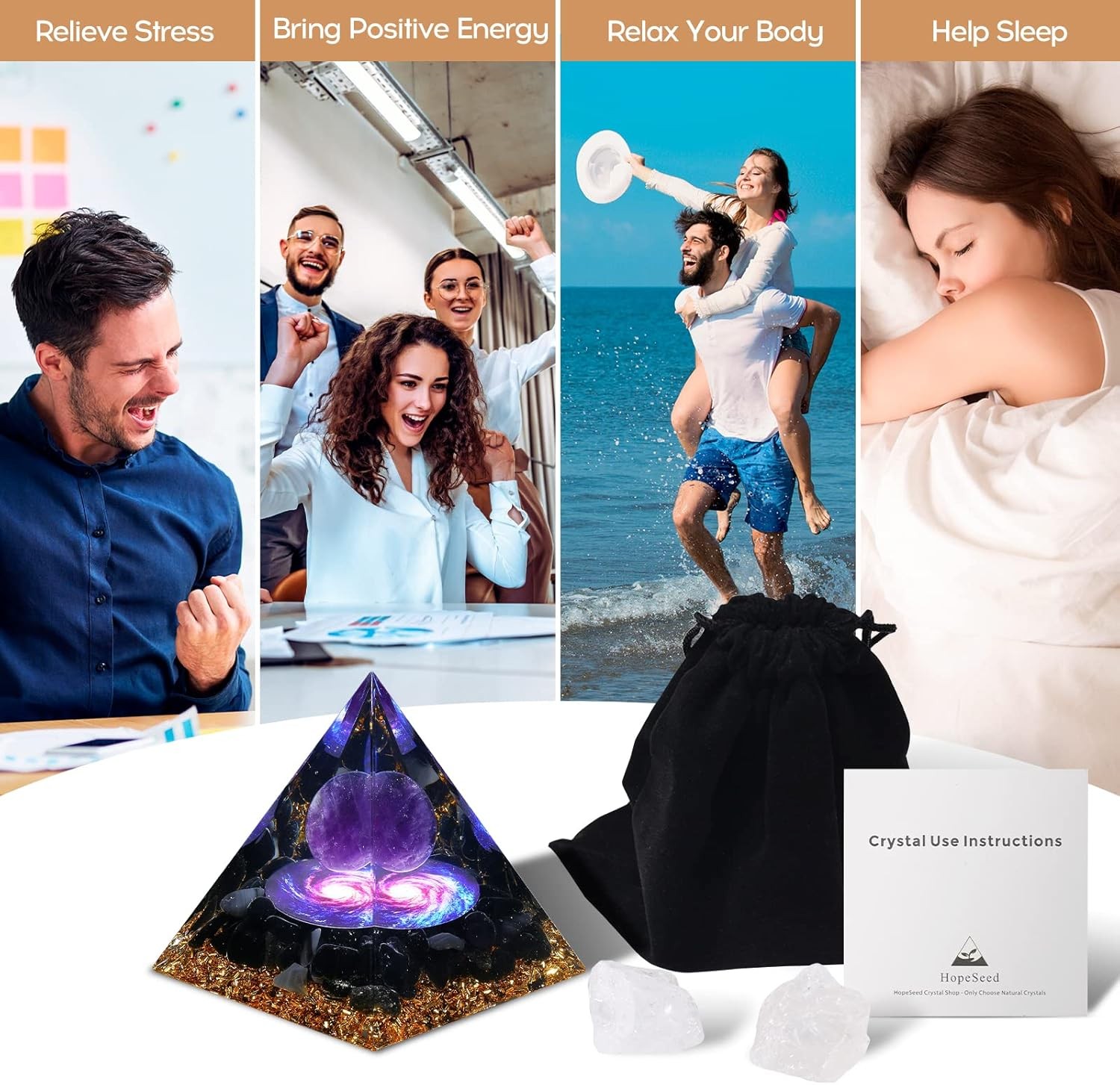 Orgone Pyramid Energy Generator Emf Protection Healing Meditation Orgonite USA
