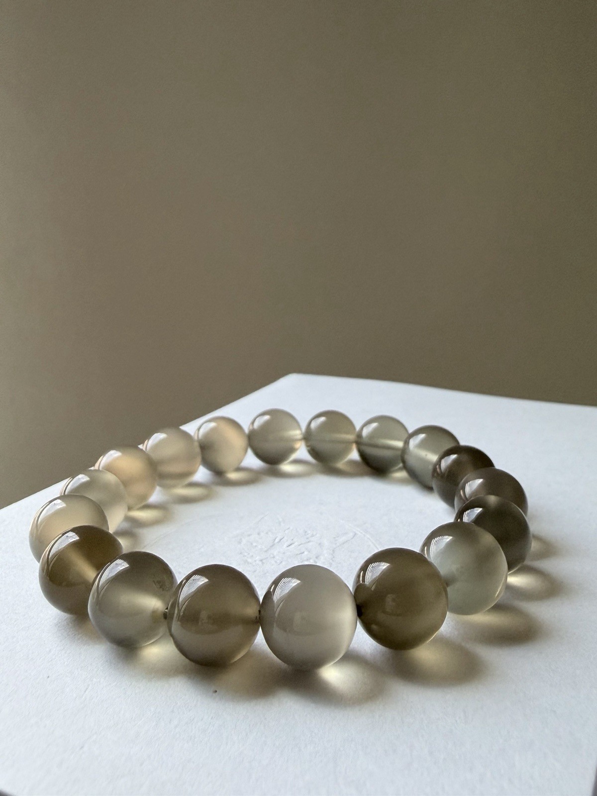 AAA+ Natural Flashy Transparent Gray Moonstone Bracelet 11mm
