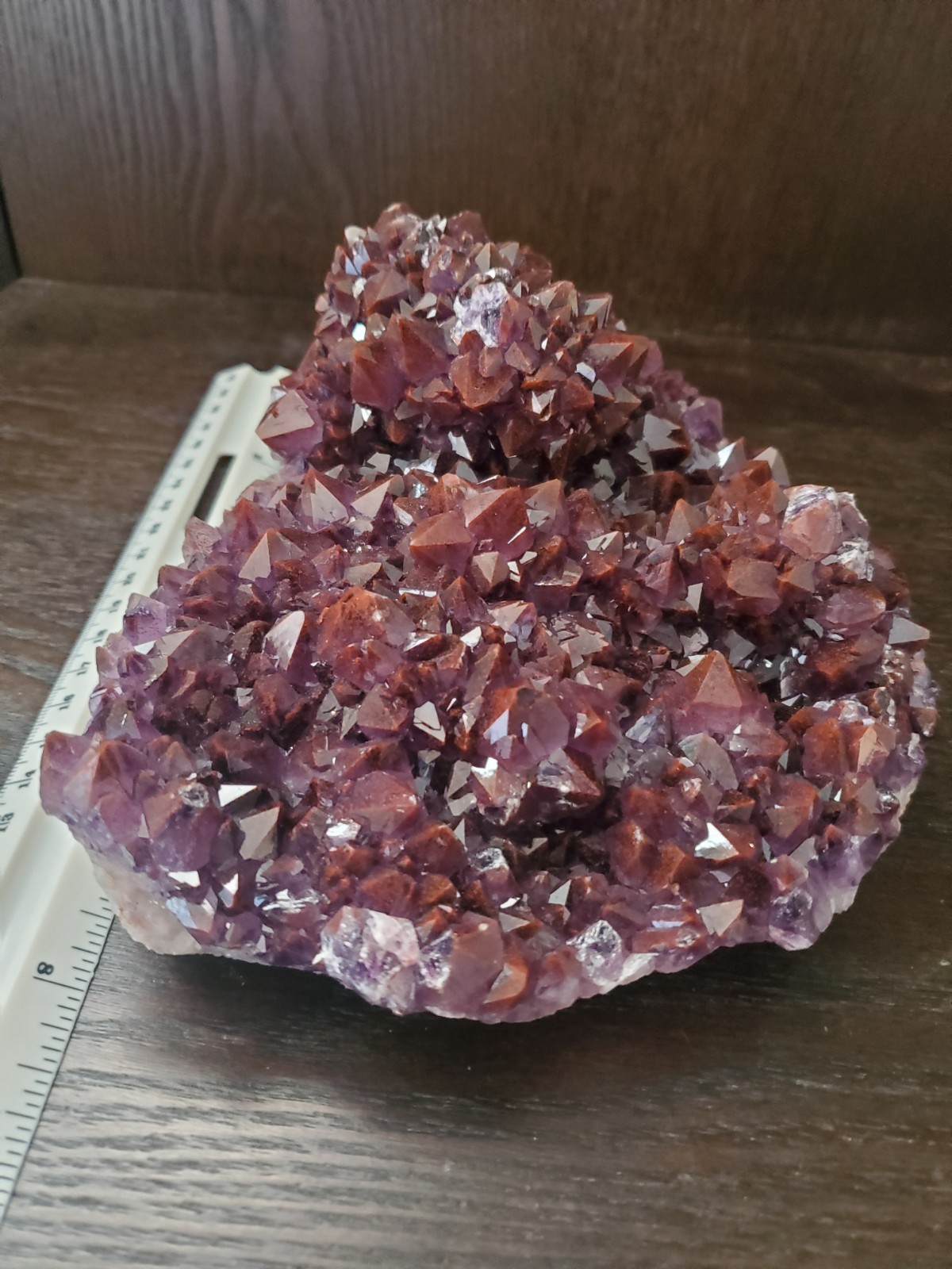 Amethyst with Hematite, Moonlight Mine, Thunder Bay District, Ontario, Canada