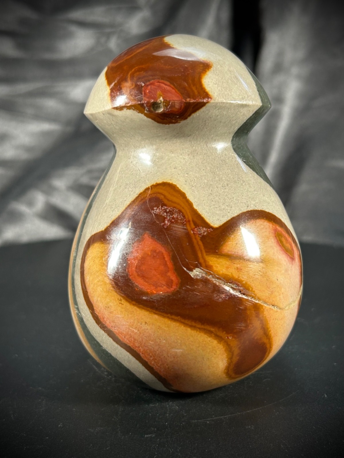 3.85″ Polychrome Jasper Mushie 1lb 3.8oz (562 grams)