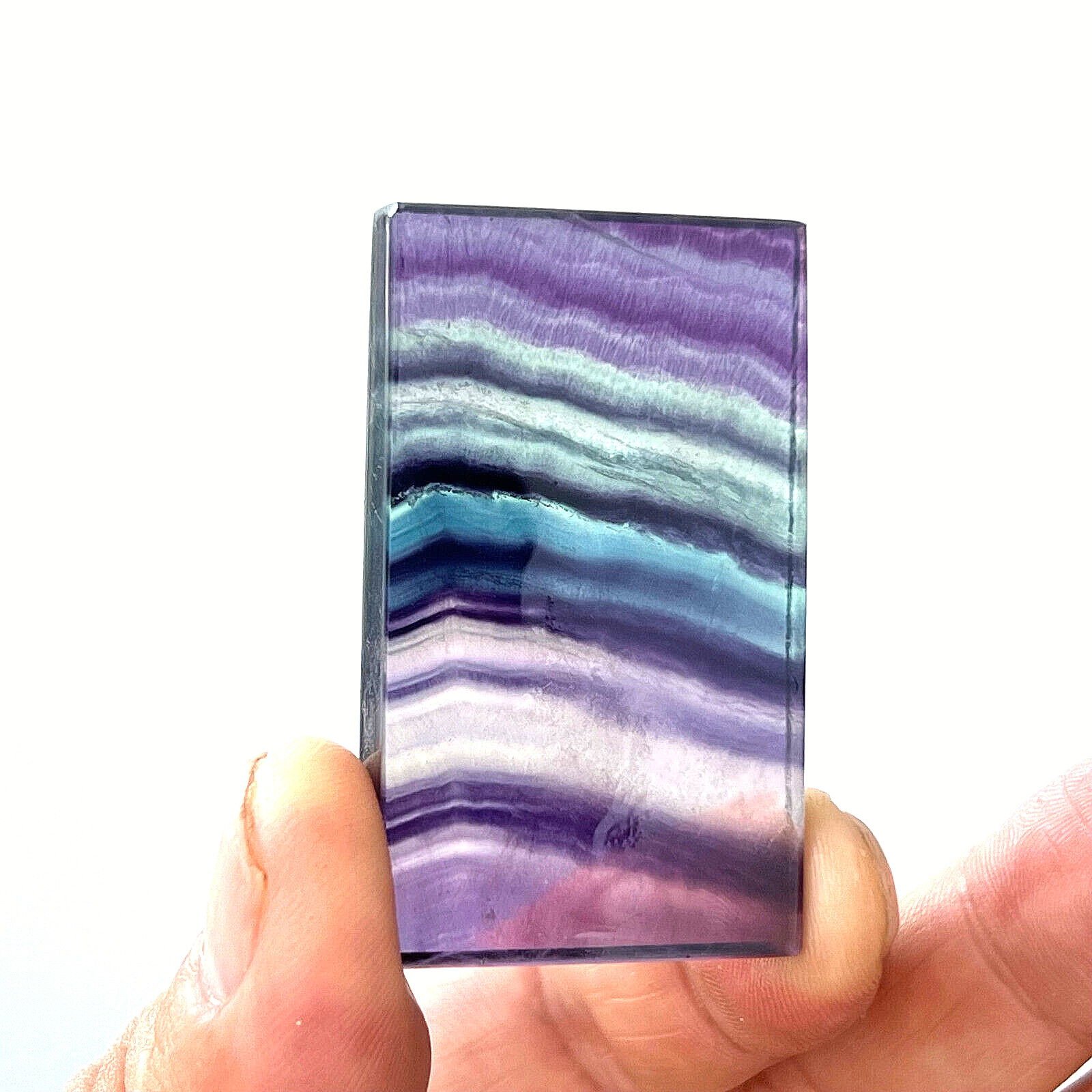 2”Natural rainbow Fluorite Rectangular Crystal mineral specimen Healing 1pc