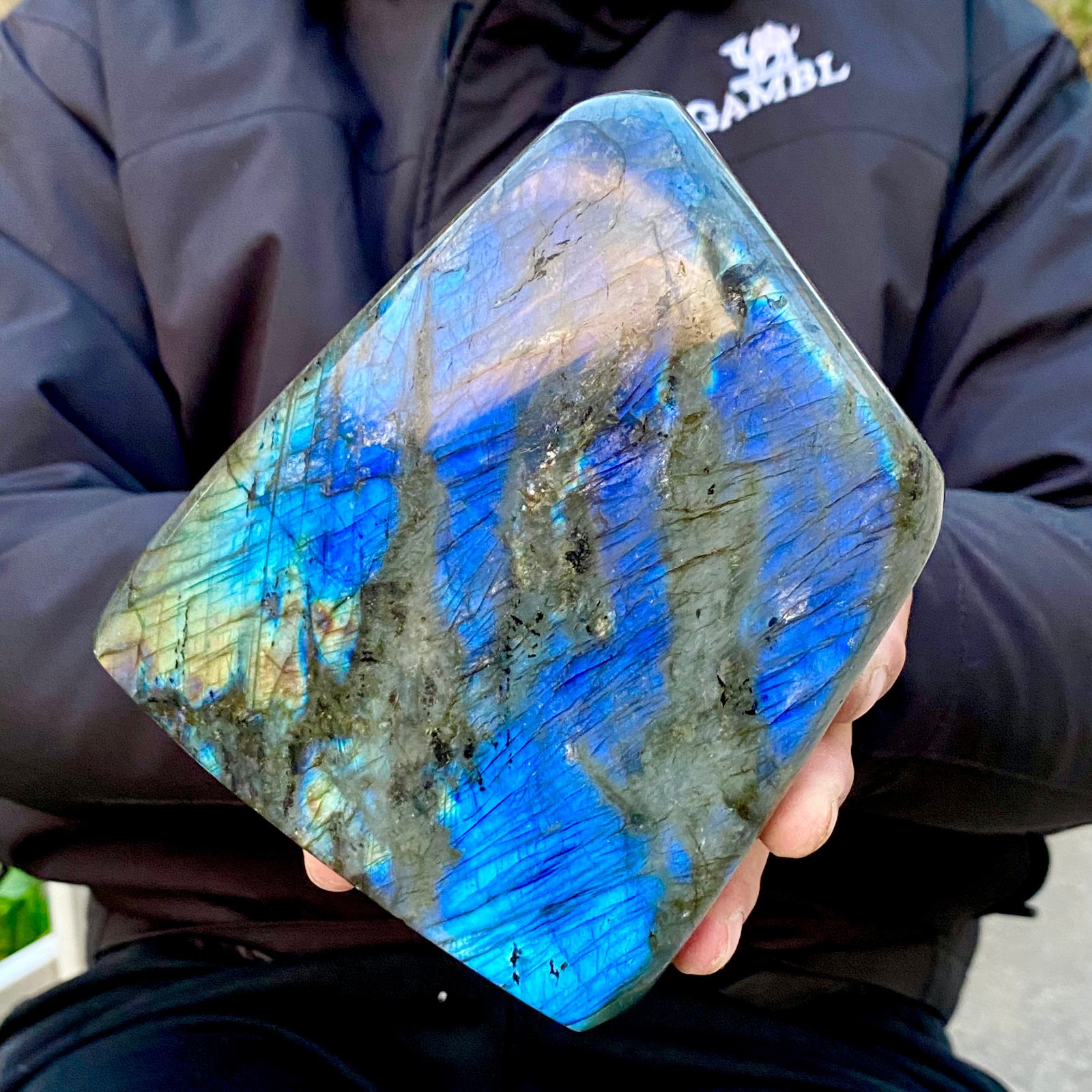 3.5LB Natural Labradorite Crystal Mineral Specimen Energy Healing Reiki