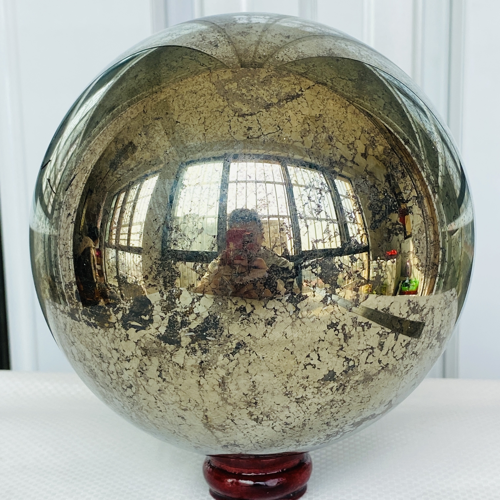 Natural Chalcopyrite Quartz Crystal Ball Energy Reiki Healing 5300G