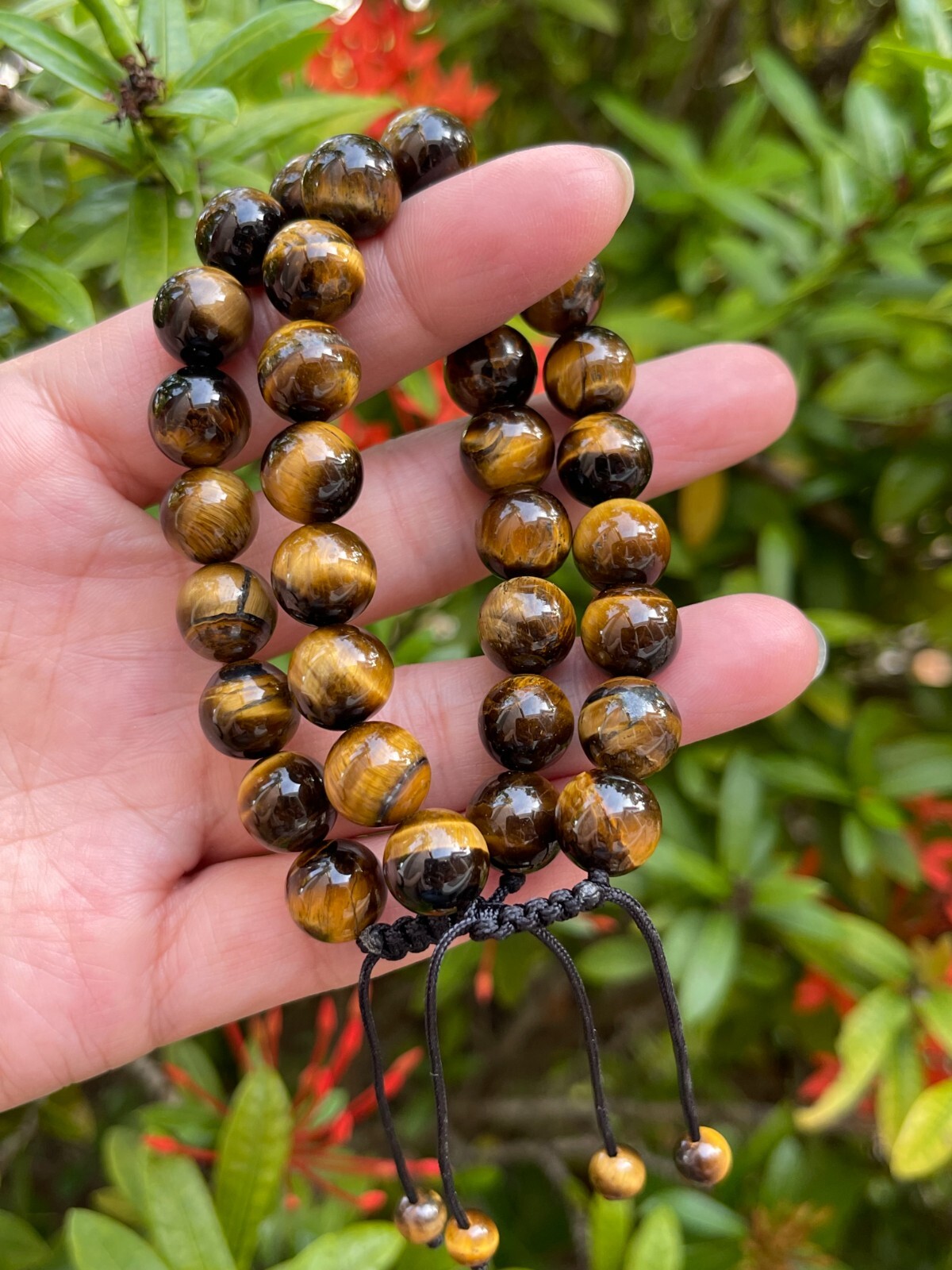 Grade A++Tiger Eye Crystal Adjustable Bead Bracelet 10mm,Genuine Bracelet