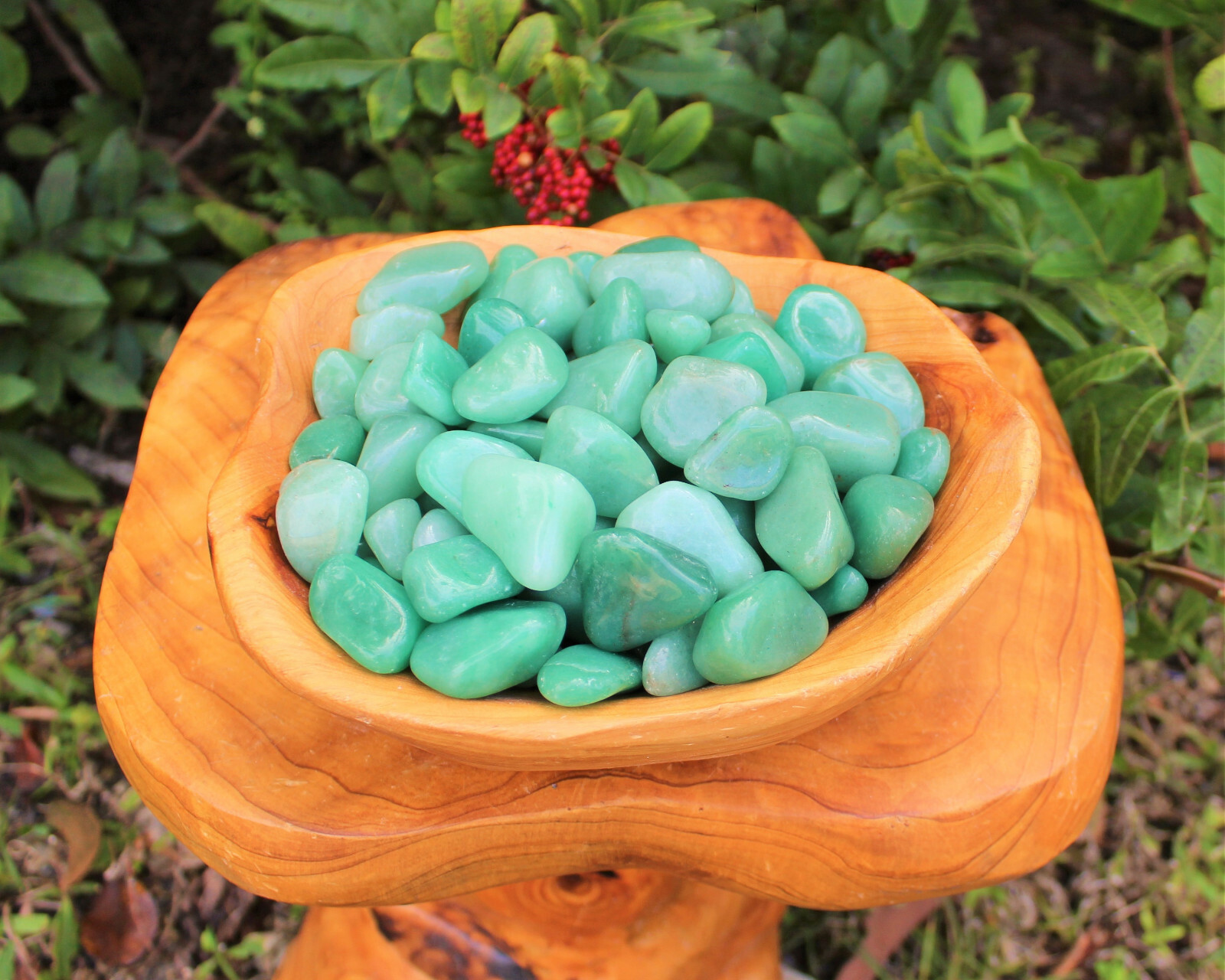 5 Green Aventurine Tumbled Stone: Crystal Healing Reiki Gemstone