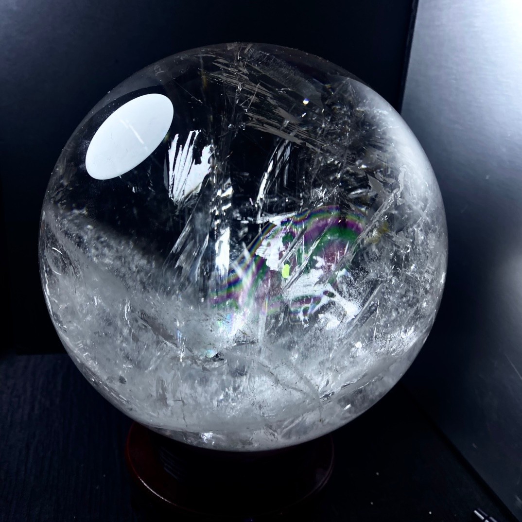 20.3LB Top Natural Clear Quartz Rainbow Ball Balls Crystal Sphere Healing 187mm