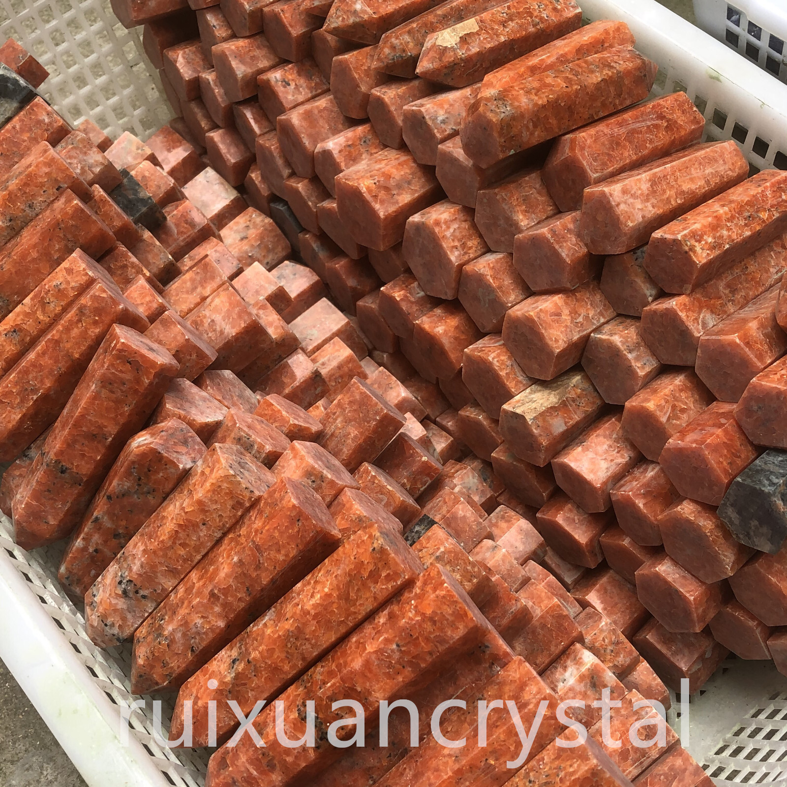 1pc Natural SunStone quartz crystal obelisk wand point healing Wholesale