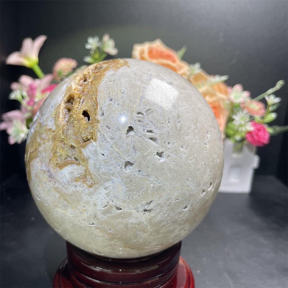 4.3LB 4″ Natural Sphalerite Sphere Ball Crystal Quartz Mineral Reiki Healing