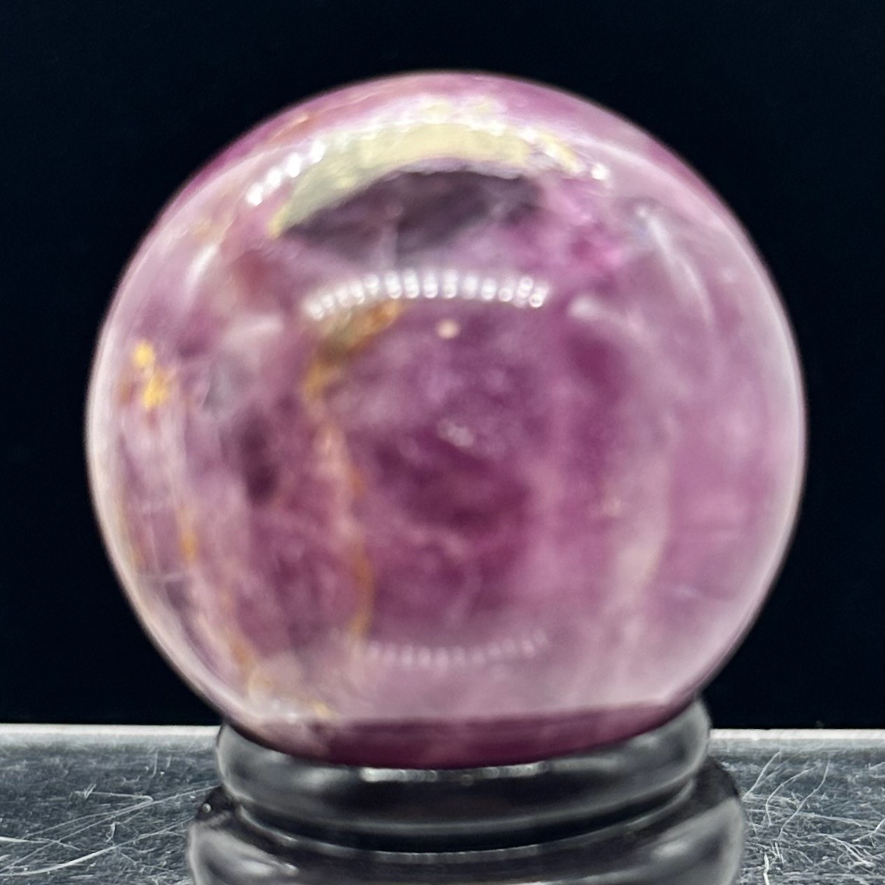 Lepidolite Purple Mica 134g Sphere | 1 3/4 in | Purple, White | 1 Specimen |
