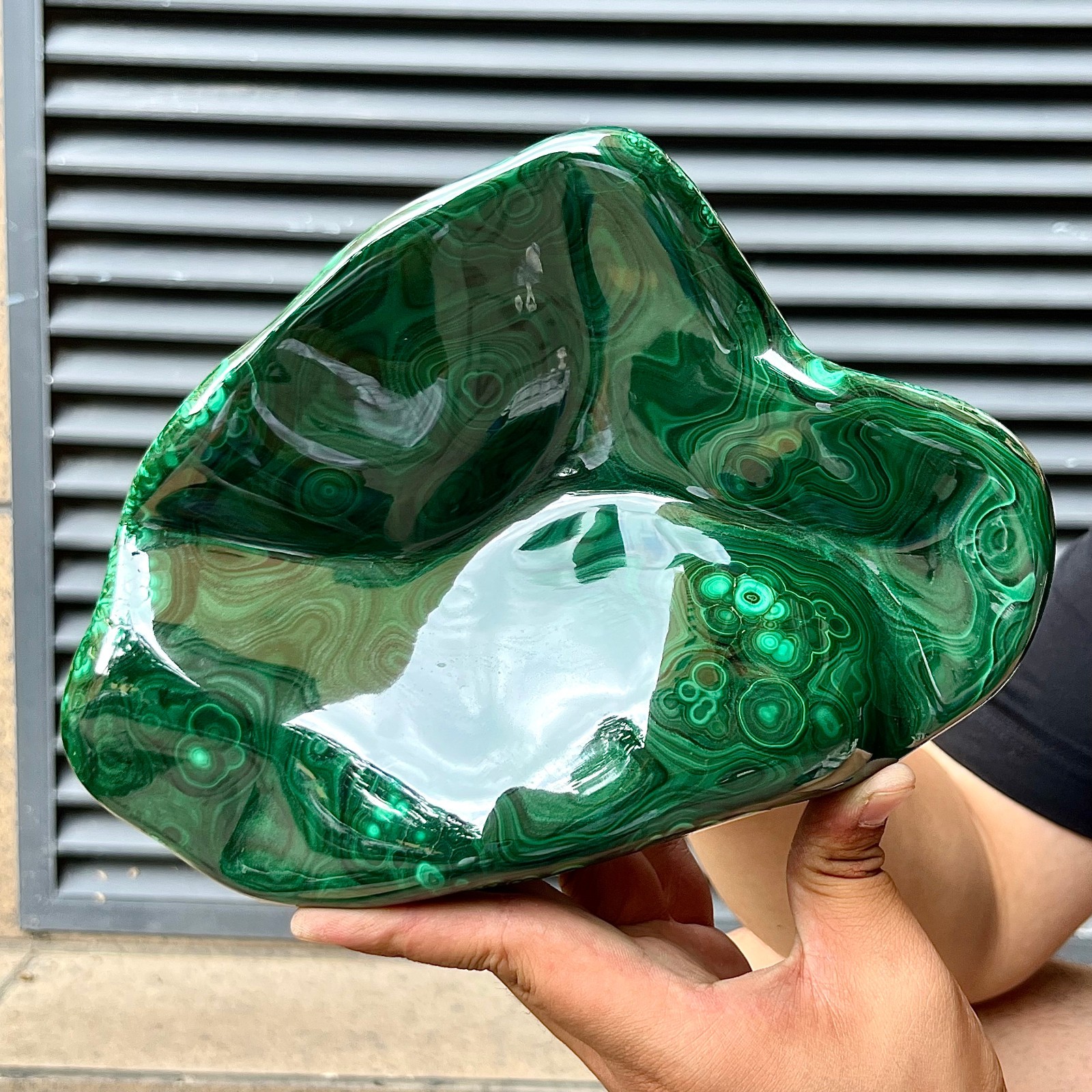6.4 lb Natural Malachite Stone Polished Gift Display Decor Stone Art