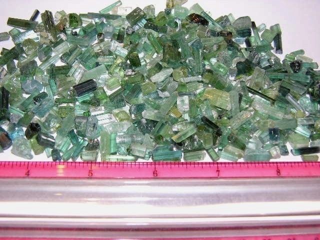 Tourmaline crystal blue green all natural mine rough 80 carat lots 50+ pieces