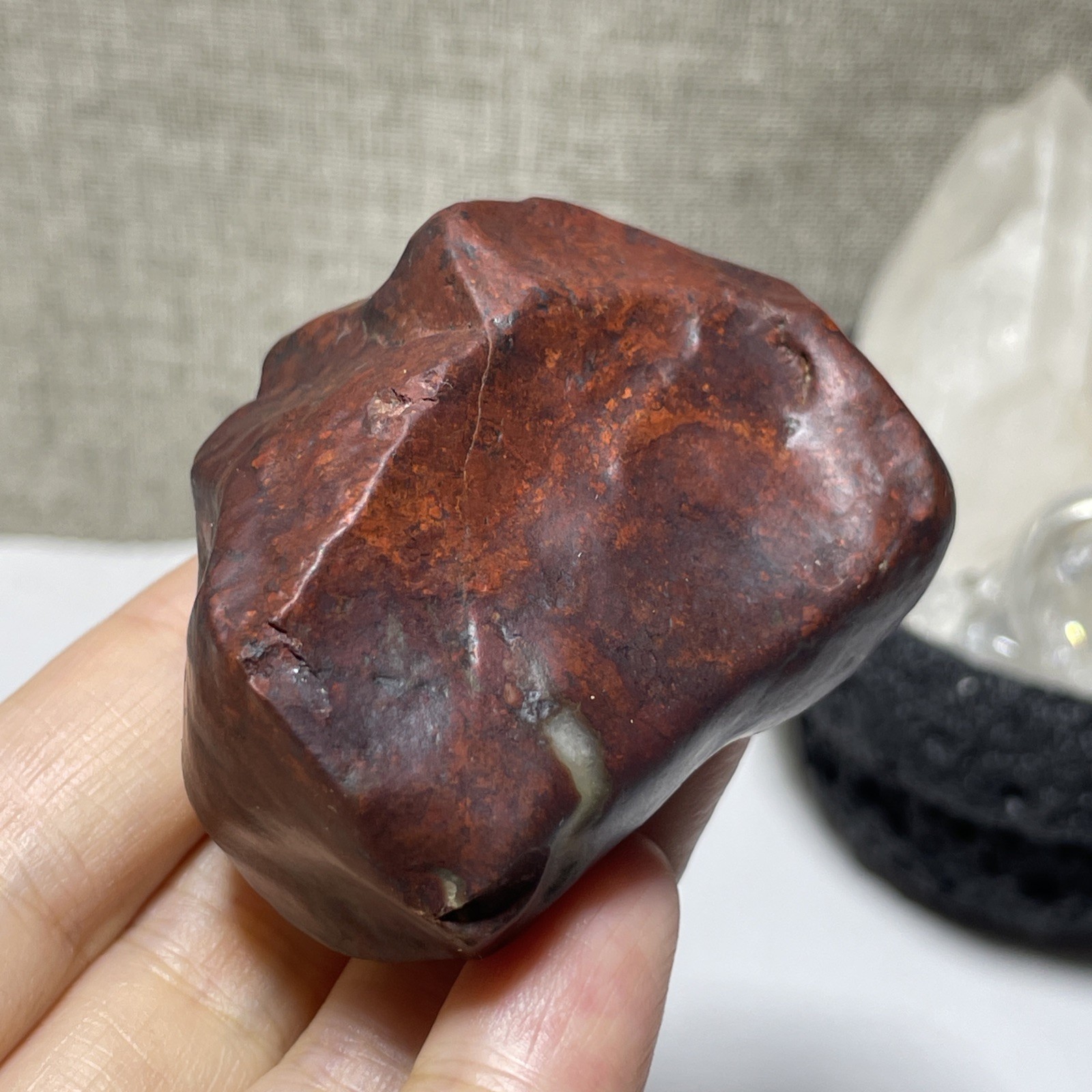 124g Natural Iddingsite meteorite specimen raw stone from China a6228