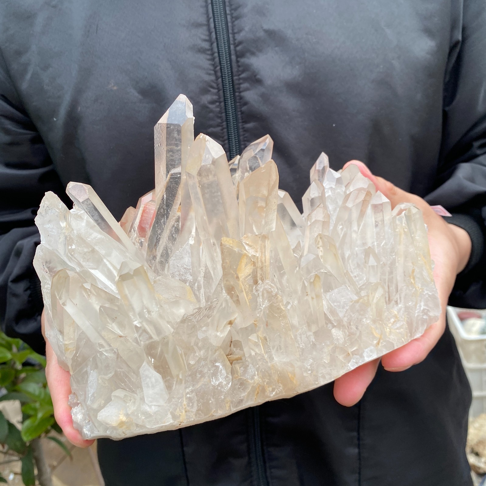 5.6LB Natural clear white quartz crystal cluster mineral specimen healing
