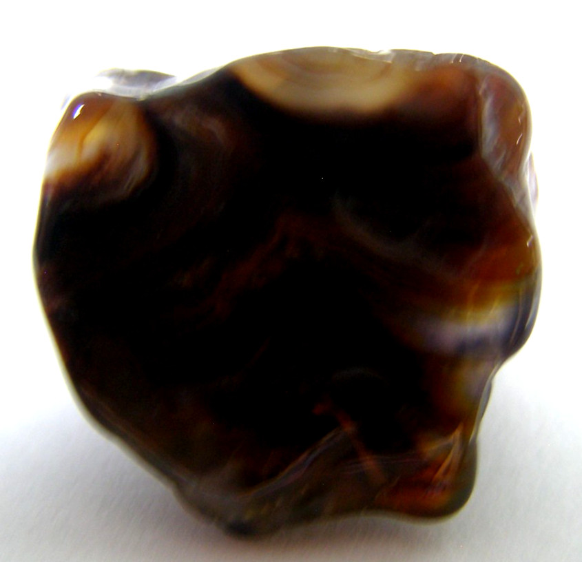 TUMBLED GEMMY NATURAL FIRE AGATE electromagnetic filter 1.9 x 1.8 cm 4.95 gm #7