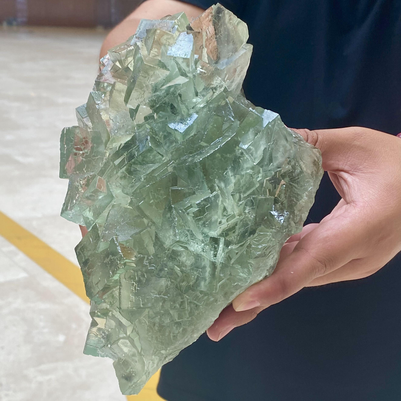 6.87LB Natural green fluorite crystal mineral specimen-Xianghualing fluorite 、