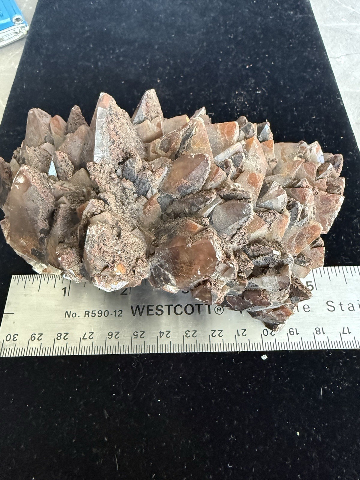 Natural Crystal Cluster Mineral Specimen, Multiple Points, Approx. 5 in Display