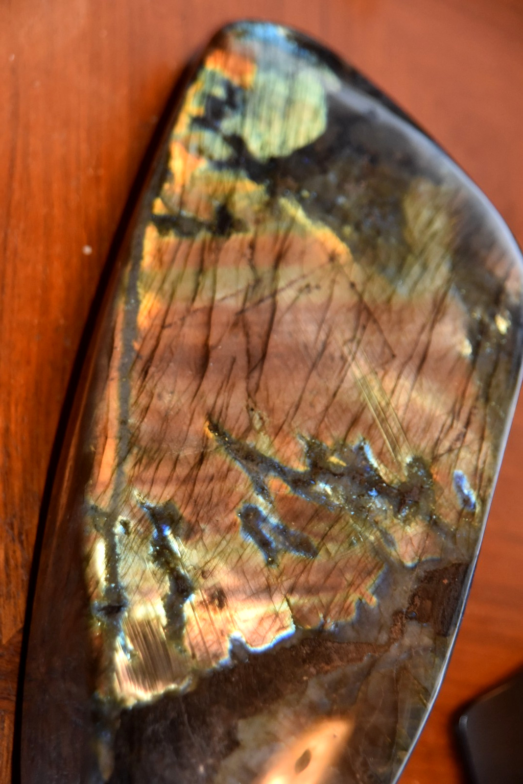 Large Polished Labradorite Stone 5350 Grams 11 ¼ Inches Tall