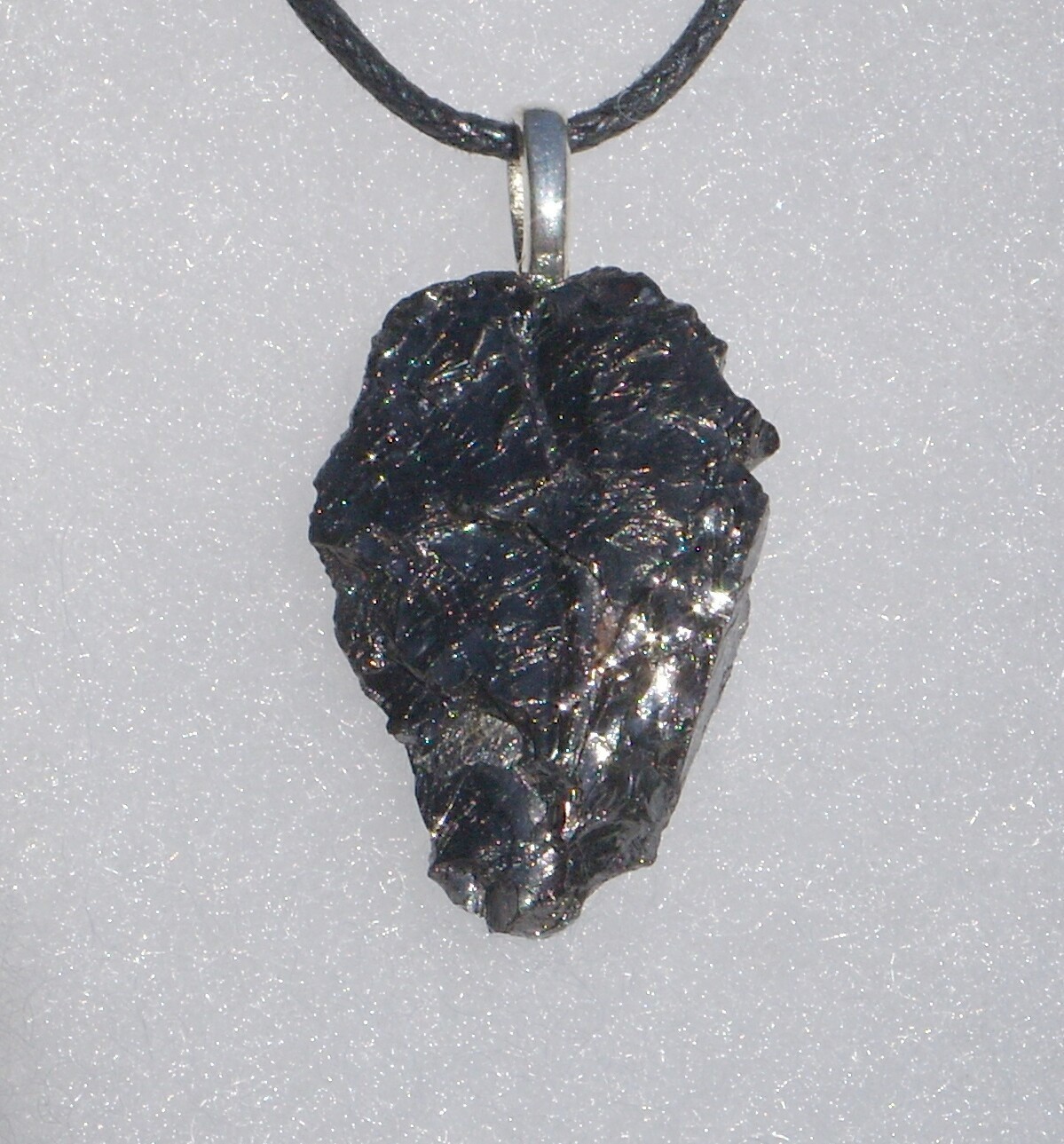 Elite Shungite Pendant Free Form Stone Crystal Necklace EMF Protection