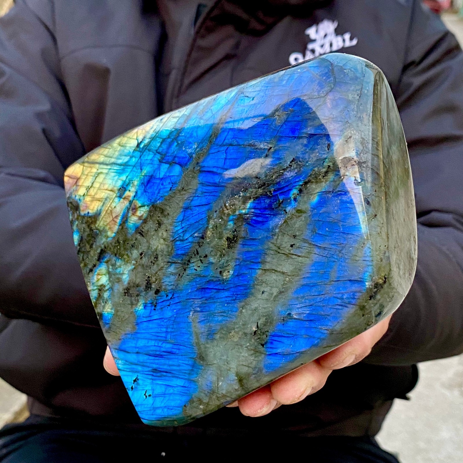 3.5LB Natural Labradorite Crystal Mineral Specimen Energy Healing Reiki