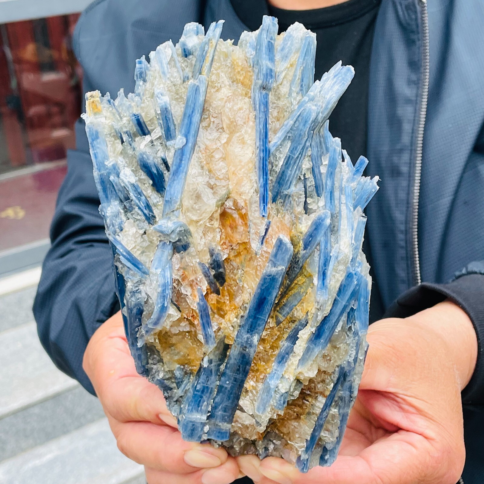 1815g Natural Blue Kyanite Quartz Crystal Cluster Gemstone Specimen Healing