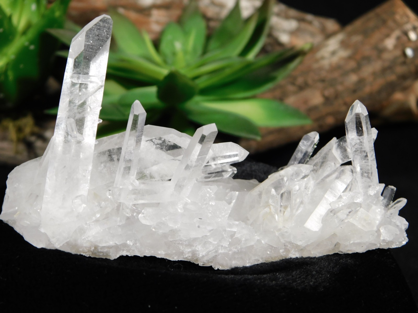 VERY TRANSLUCENT! Quartz Crystal Cluster Collier Creek ARKANSAS 61.5gr
