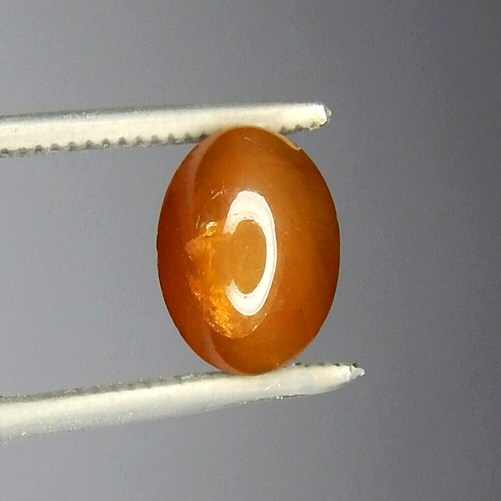3ct Hessonite Garnet Iridescent Plane Natural Earth Mined Unheated Oval Cab