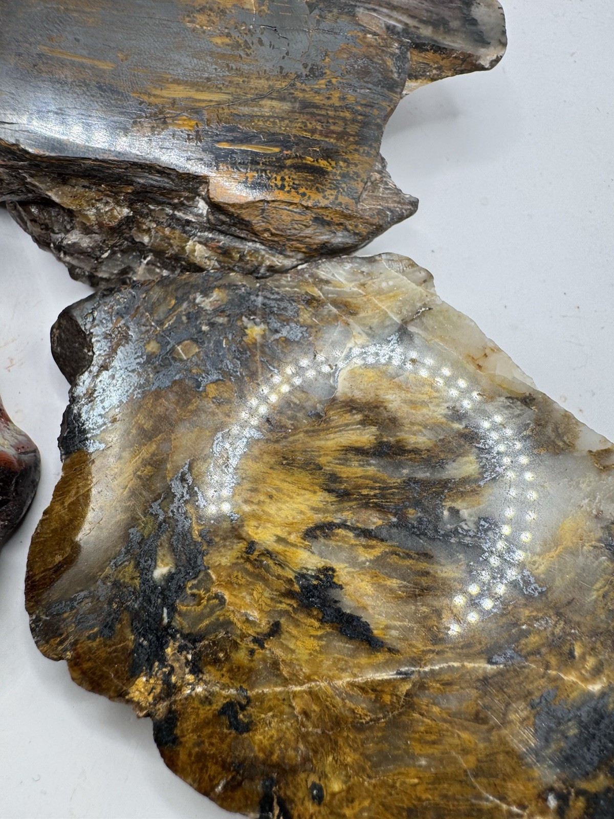 Binghamite Bundle – 3 Piece Set Rare Minnesota Silkstone/Cuyunite Specimens –