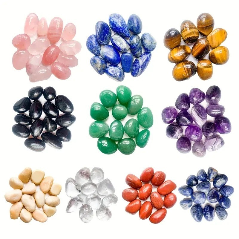 10PCS Chakra Tumbled Crystal Stones Healing Meditation Yoga Energy Gift