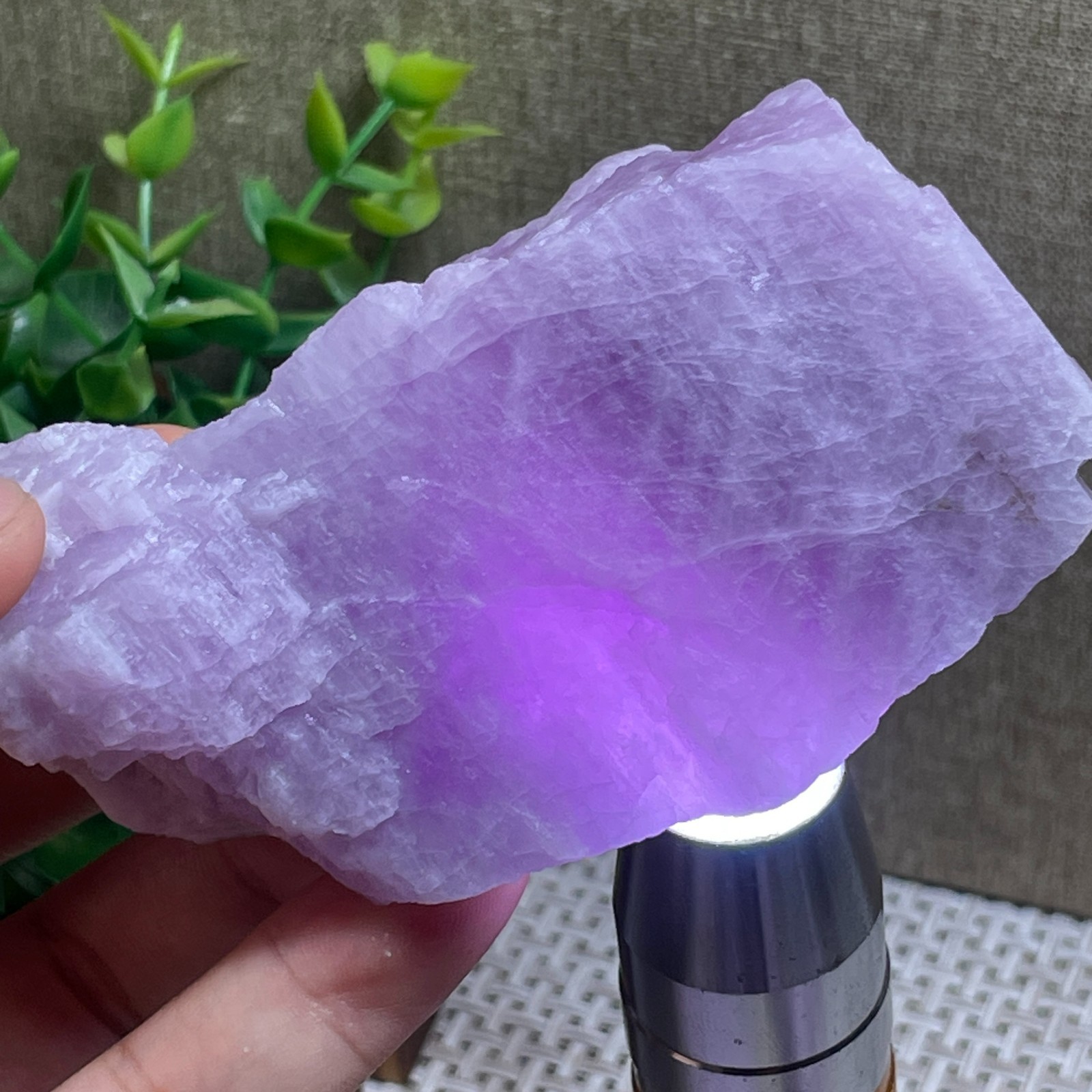 Purple Kunzite rough raw stone rock Purple stone Healing Energy Specimen 252g A8